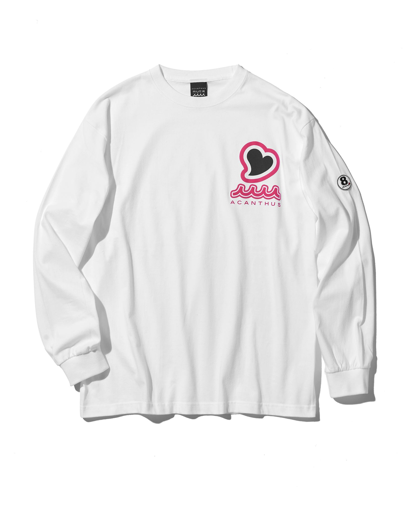 ☆先行予約販売2025年9月下旬～10月下旬頃入荷予定☆ ACANTHUS × muta MARINE / muta sweet muta L/S Tee / ロンT / WHITE 【MA2547】