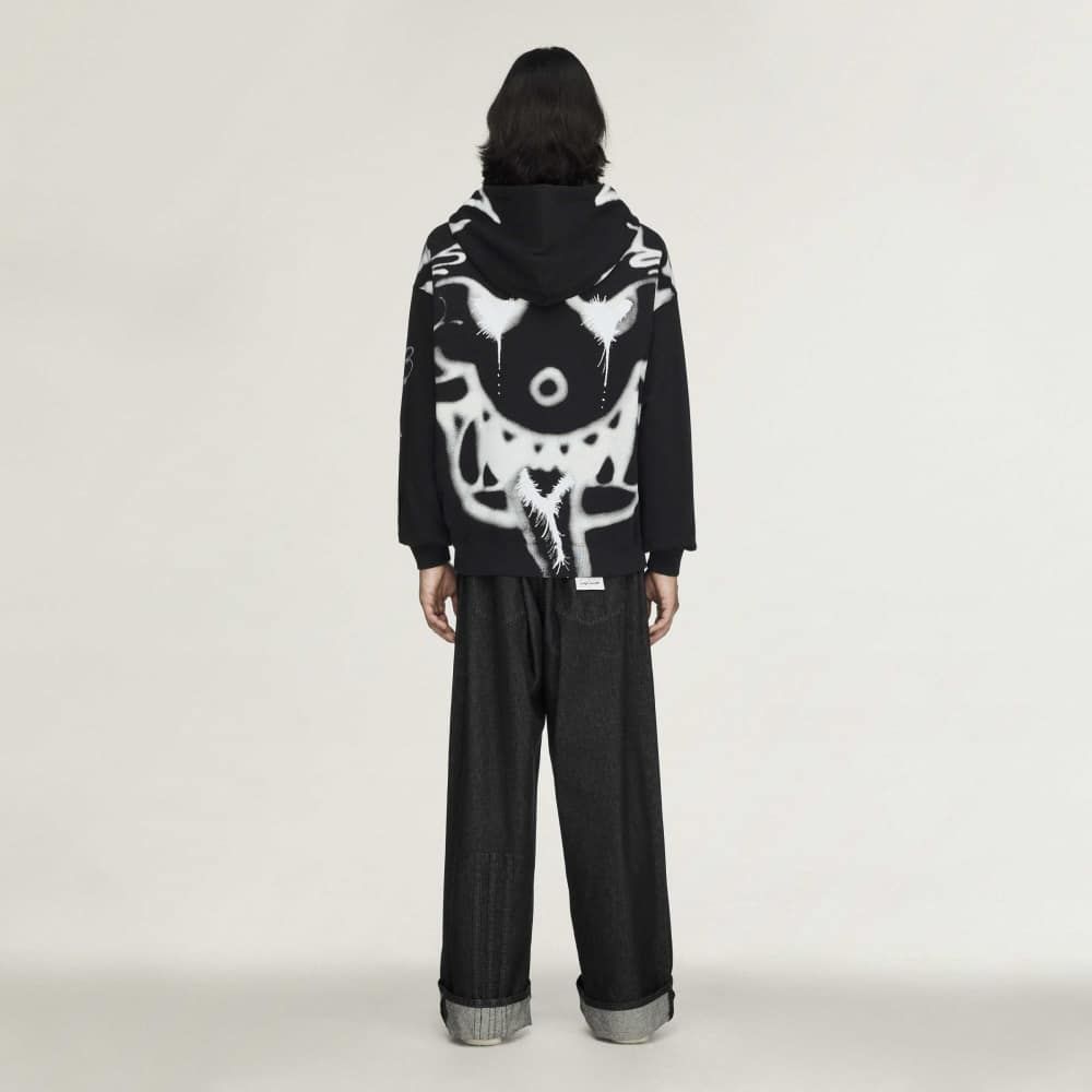 ジップパーカー / チト グラフィック フレンチ テリー ジップ フーディー / Y-3 CHITO GRAPHIC FRENCH TERRY ZIP HOODIE / BLACK [KR1061-APPA26]