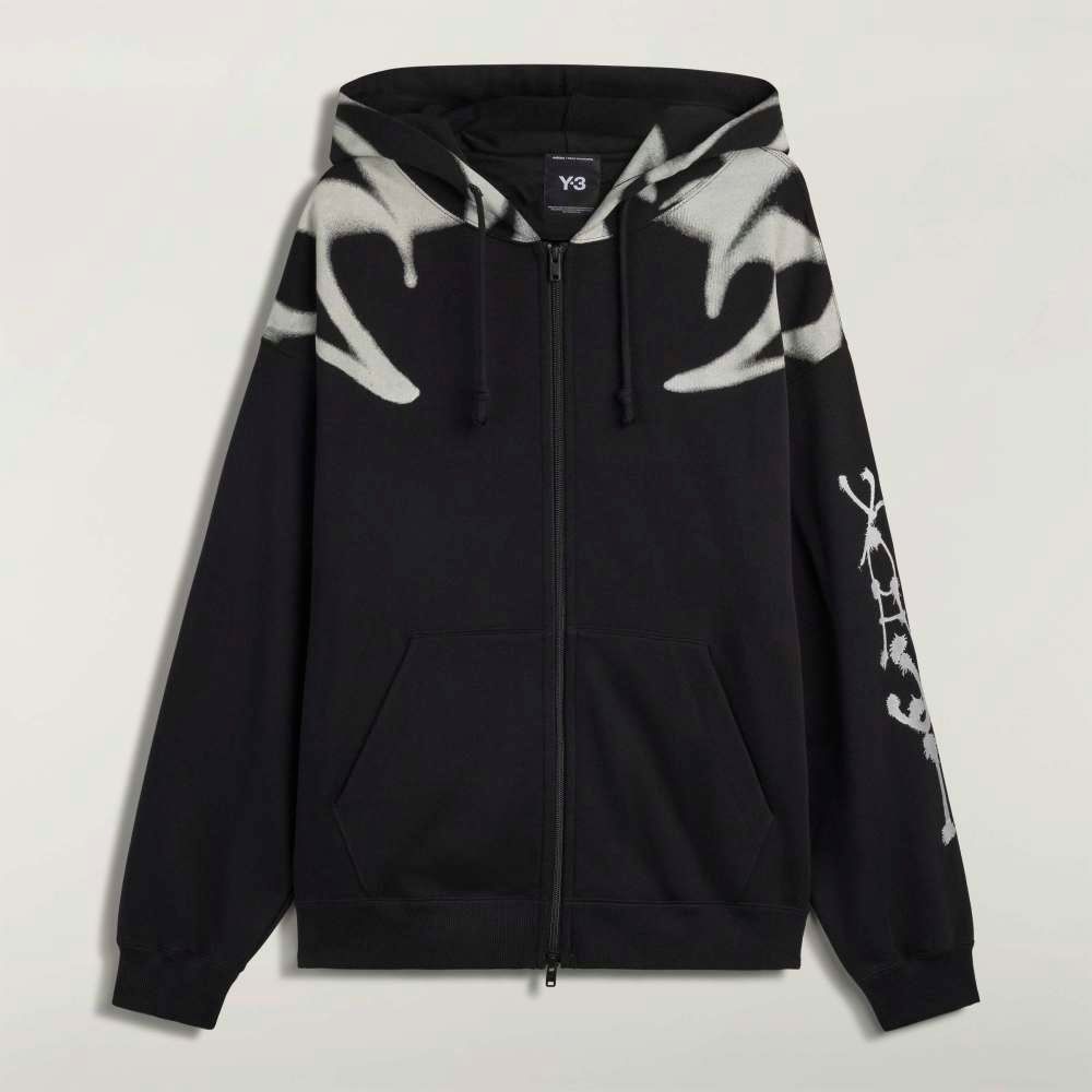 ジップパーカー / チト グラフィック フレンチ テリー ジップ フーディー / Y-3 CHITO GRAPHIC FRENCH TERRY ZIP HOODIE / BLACK [KR1061-APPA26]