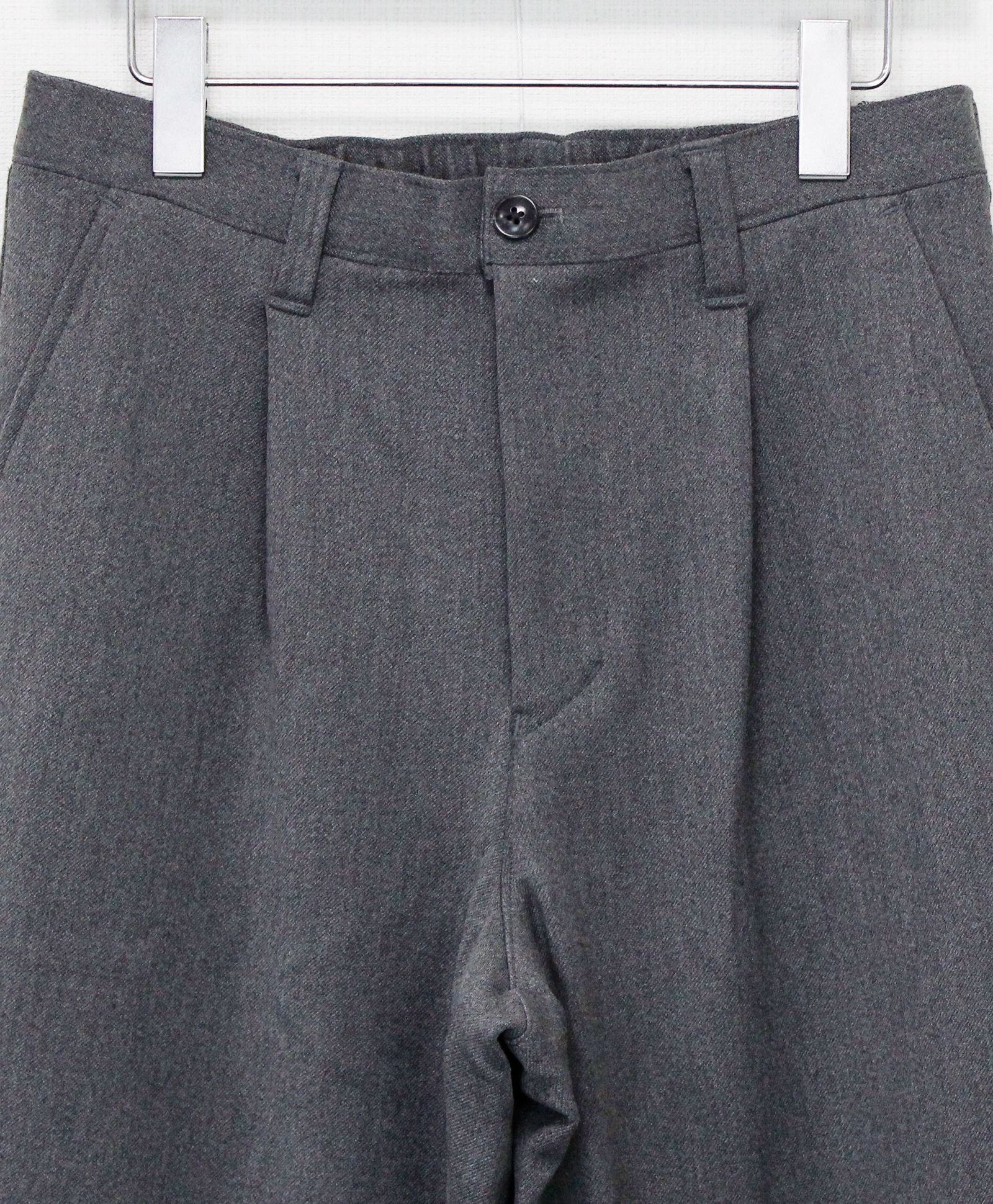 VISLYカシミヤタッチワンタックワイドパンツ / グレー[65512]