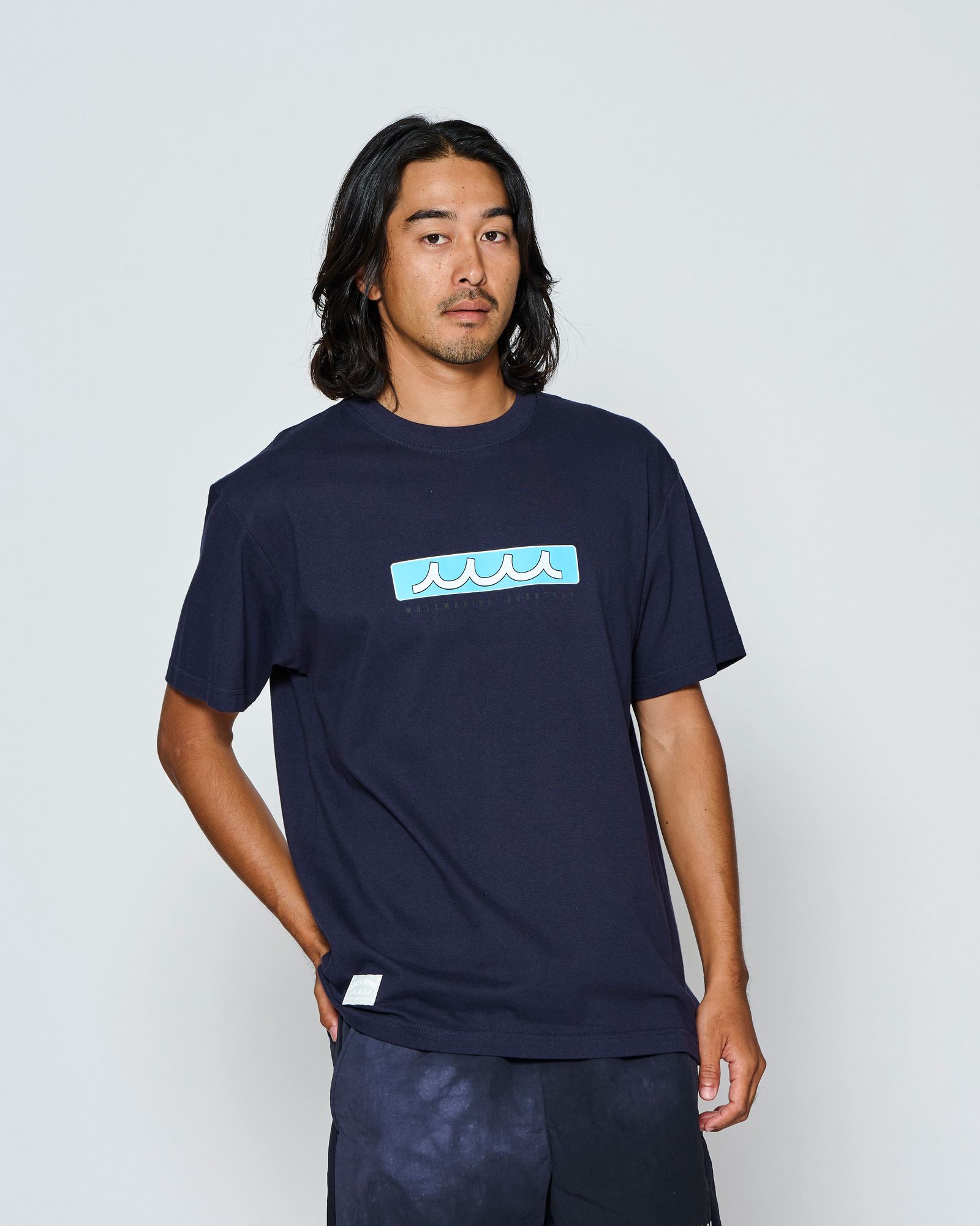 ☆先行予約☆muta MARINE × ACANTHUS  / ボックスロゴTシャツ /  Box Logo Tee / NAVY【MA2716】