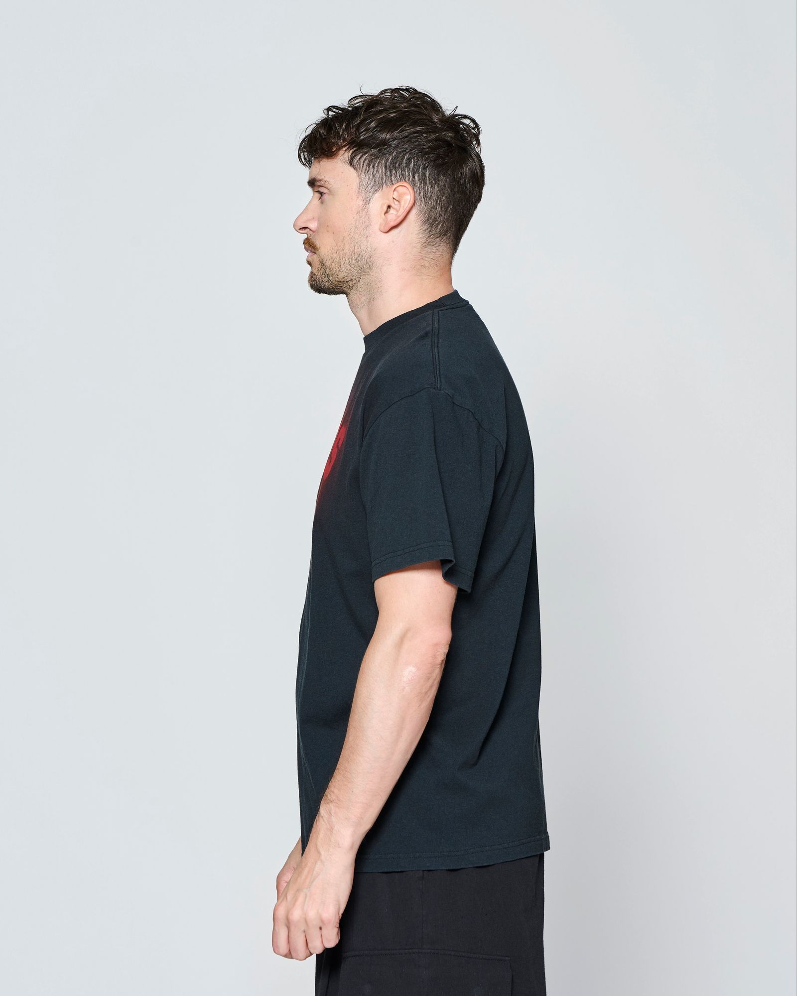 ☆先行予約☆ ヴィンテージ ロゴ Tシャツ  /  Vintage Wash Bleeding Logo Tee / BLACK【CT2706】