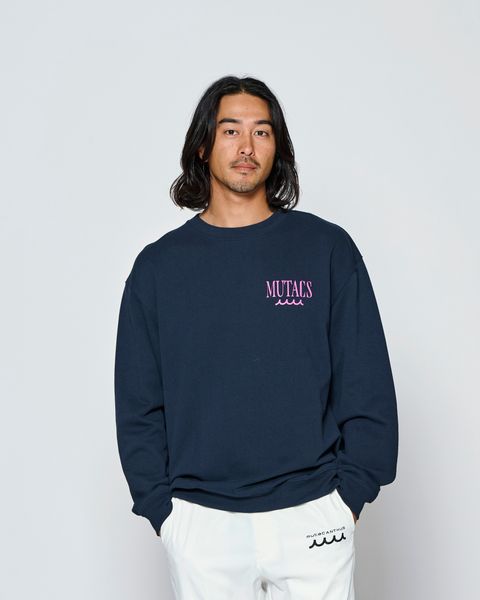 ☆先行予約☆muta MARINE × ACANTHUS  / サーフマンクルーネックスウェット / トレーナー /  Surf Man Crewneck / NAVY【MA2713】