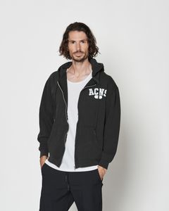 ☆先行予約☆ エイジングカレッジロゴ スウェットジップフーディー / パーカー / Aging College Logo Zip Up Hooded Sweatshirt / BLACK【HJ2601】