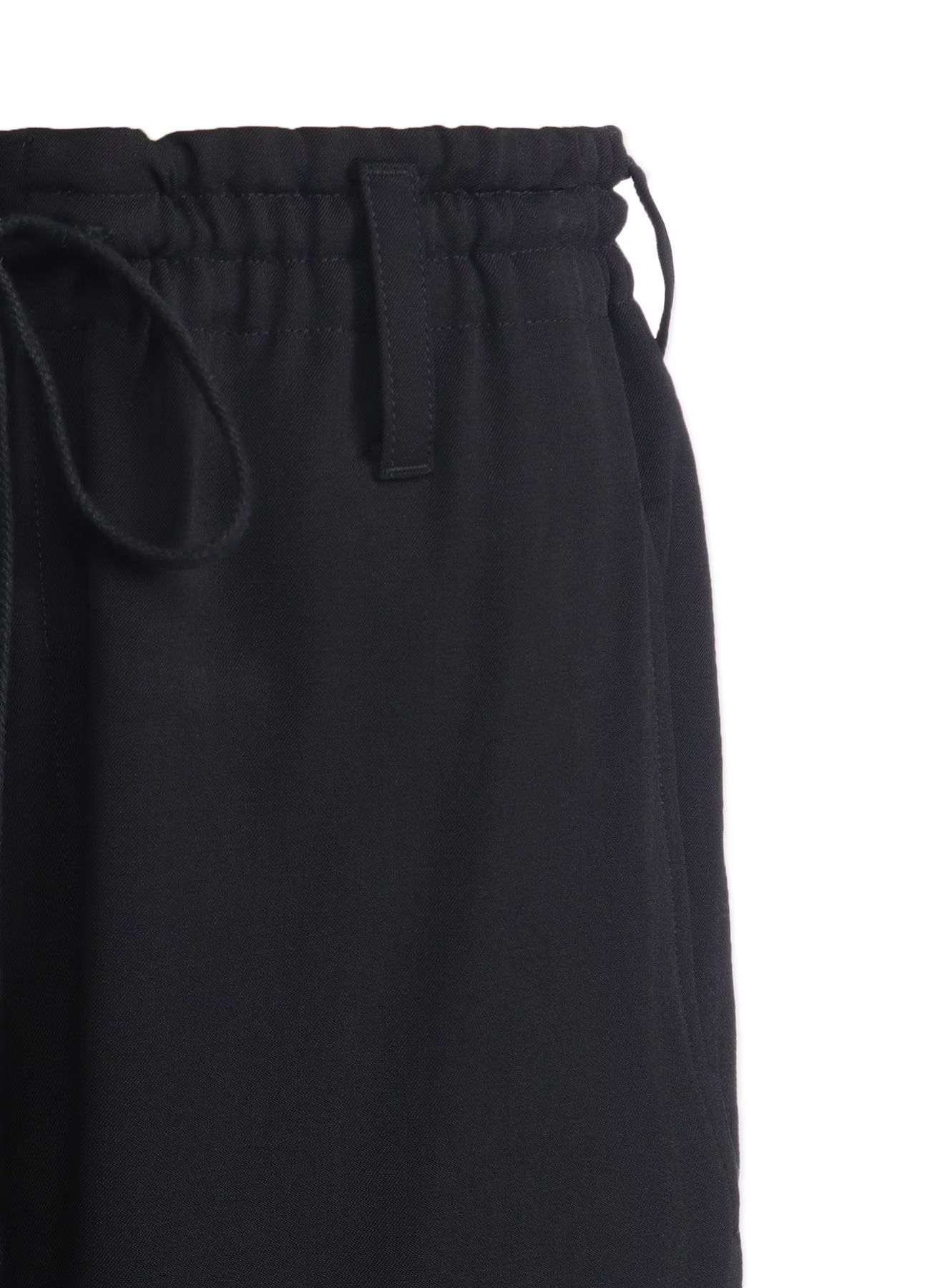 WOOL GABARDINE STANDARD RIBBED HEM CARGO  / ウールギャバジンリブカーゴパンツ / BLACK [GA-P07-101-1-03]