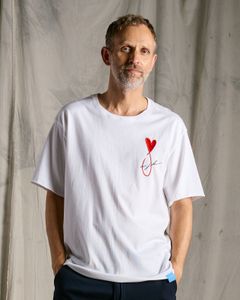 ☆先行予約☆Maison Honoré Paris× wjk  / ハートフィッシュ カットオフ 半袖Tシャツ / heart fish cut-off S/S / white×red【710 hw01k】