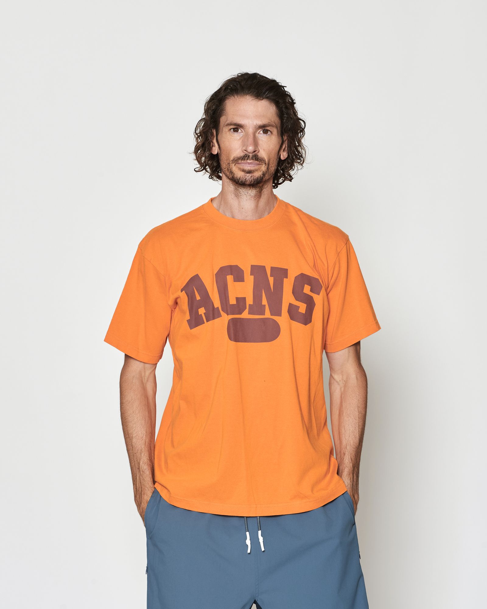 ☆先行予約☆ カレッジロゴTシャツ  /  Aging College Logo Tee / ORANGE【CT2601】