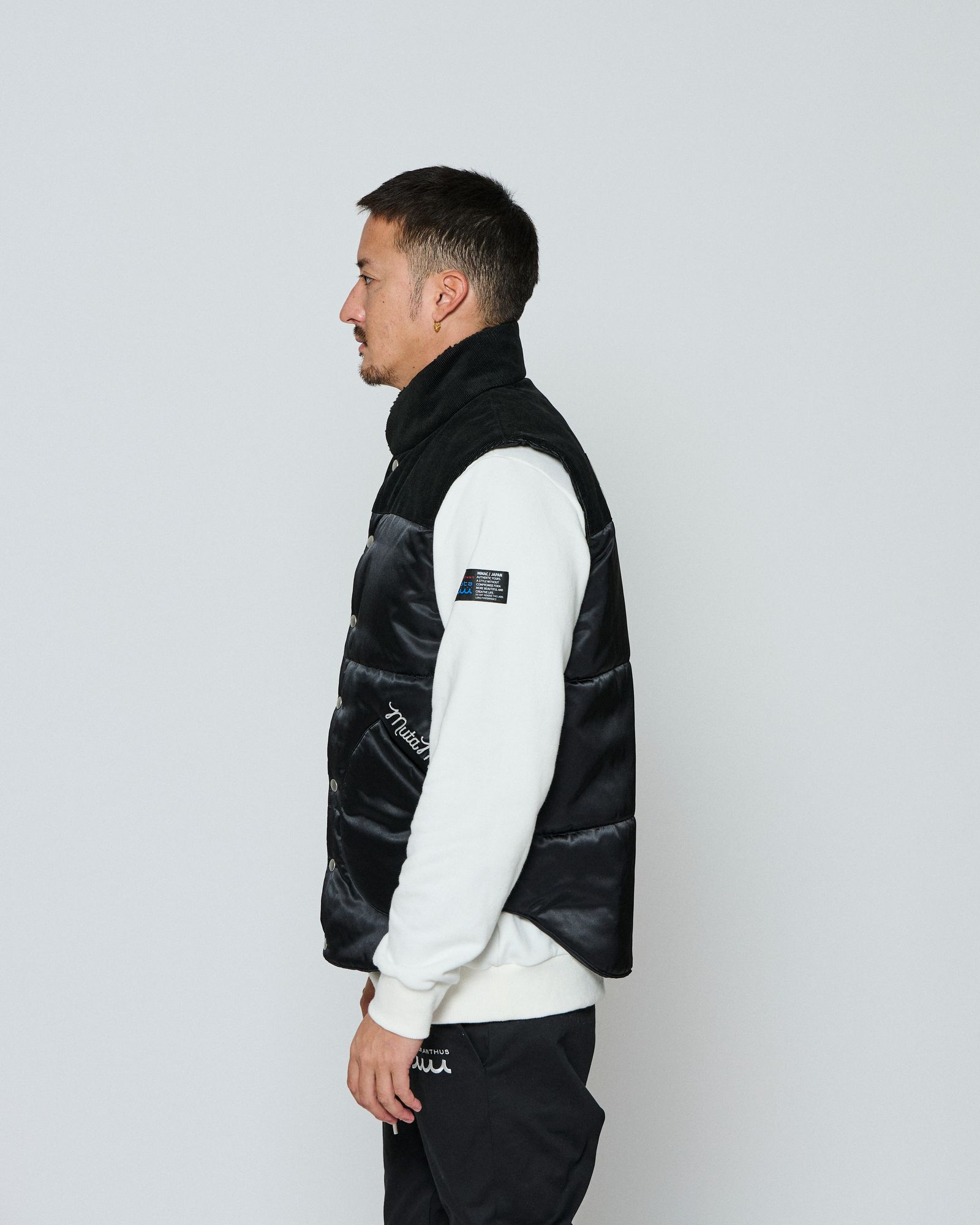 ☆先行予約☆ muta MARINE × ACANTHUS / シンサレートマウンテンベスト / Thinsulate Mountain Vest / BLACK 【MA2667】