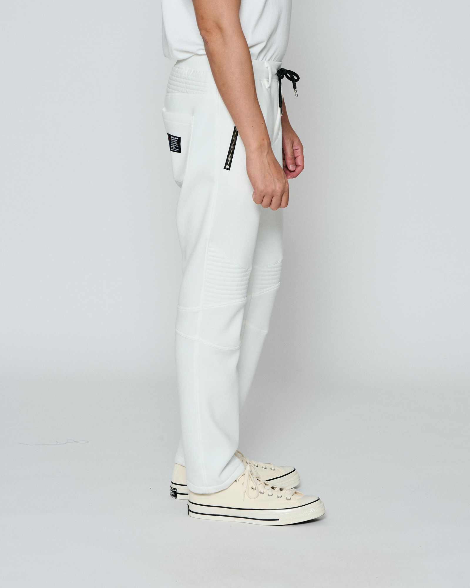 ☆先行予約☆ muta MARINE × ACANTHUS  / バイカーパンツ /  Double-knit Biker Pants / WHITE【MA2653】