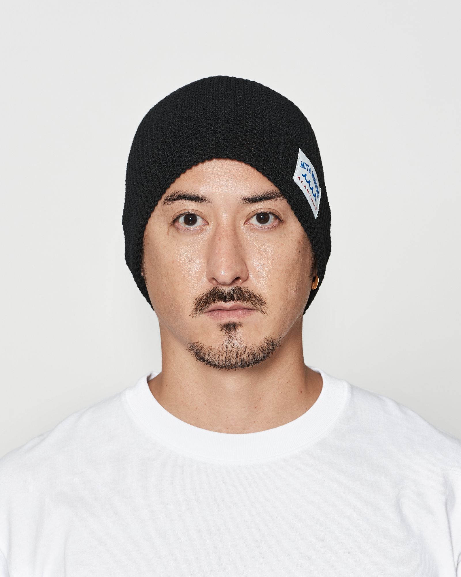 ☆先行予約☆muta MARINE × ACANTHUS  / メッシュバックプールニットキャップ / Mesh Back Pool Knit Cap / BLACK 【MA2623】
