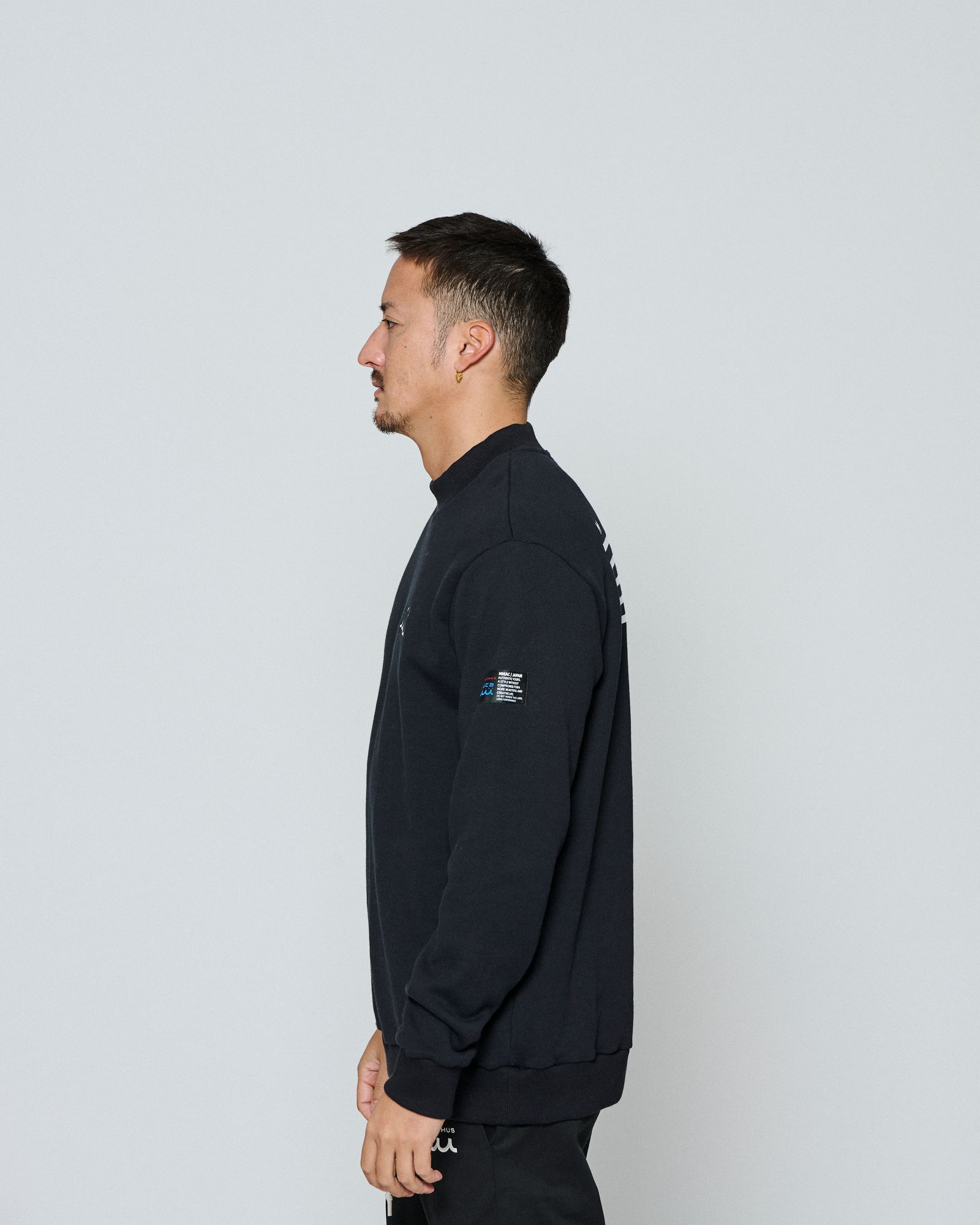 ☆先行予約☆ muta MARINE × ACANTHUS / モックネックスウェット / Mockneck Sweatshirts / BLACK 【MA2655】