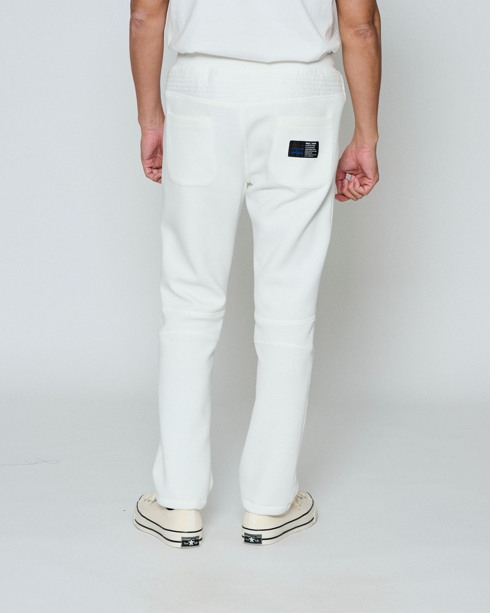 ☆先行予約☆ muta MARINE × ACANTHUS  / バイカーパンツ /  Double-knit Biker Pants / WHITE【MA2653】