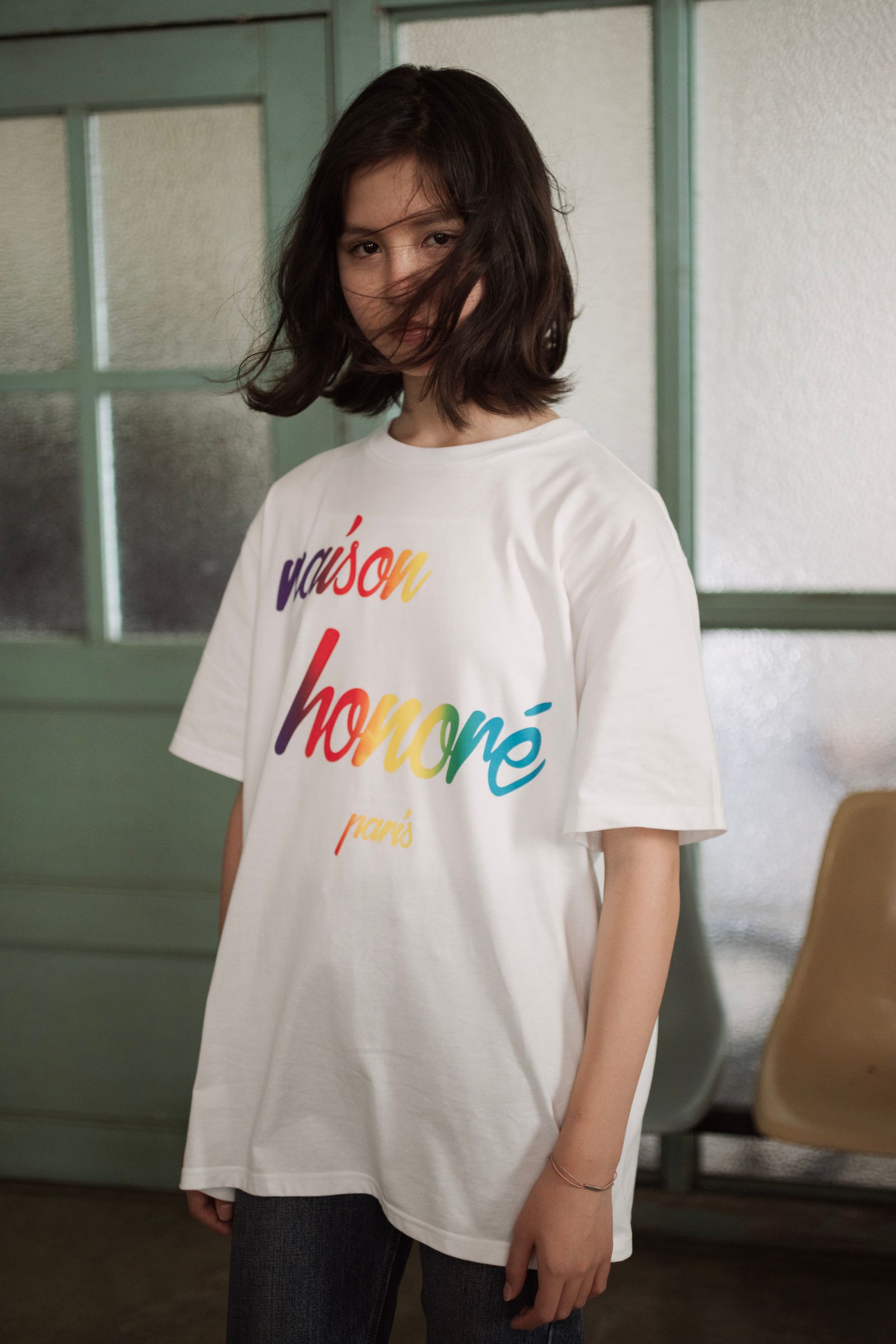 Tシャツ / Raissa / White Rainbow