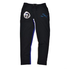 スウェットパンツ BIG HOODIE BABY PATCH&STARLEANSTARLEAN STARLEAN SWEAT PANTS BLACK【BLACK×BLUE】 [SLSP011BK]