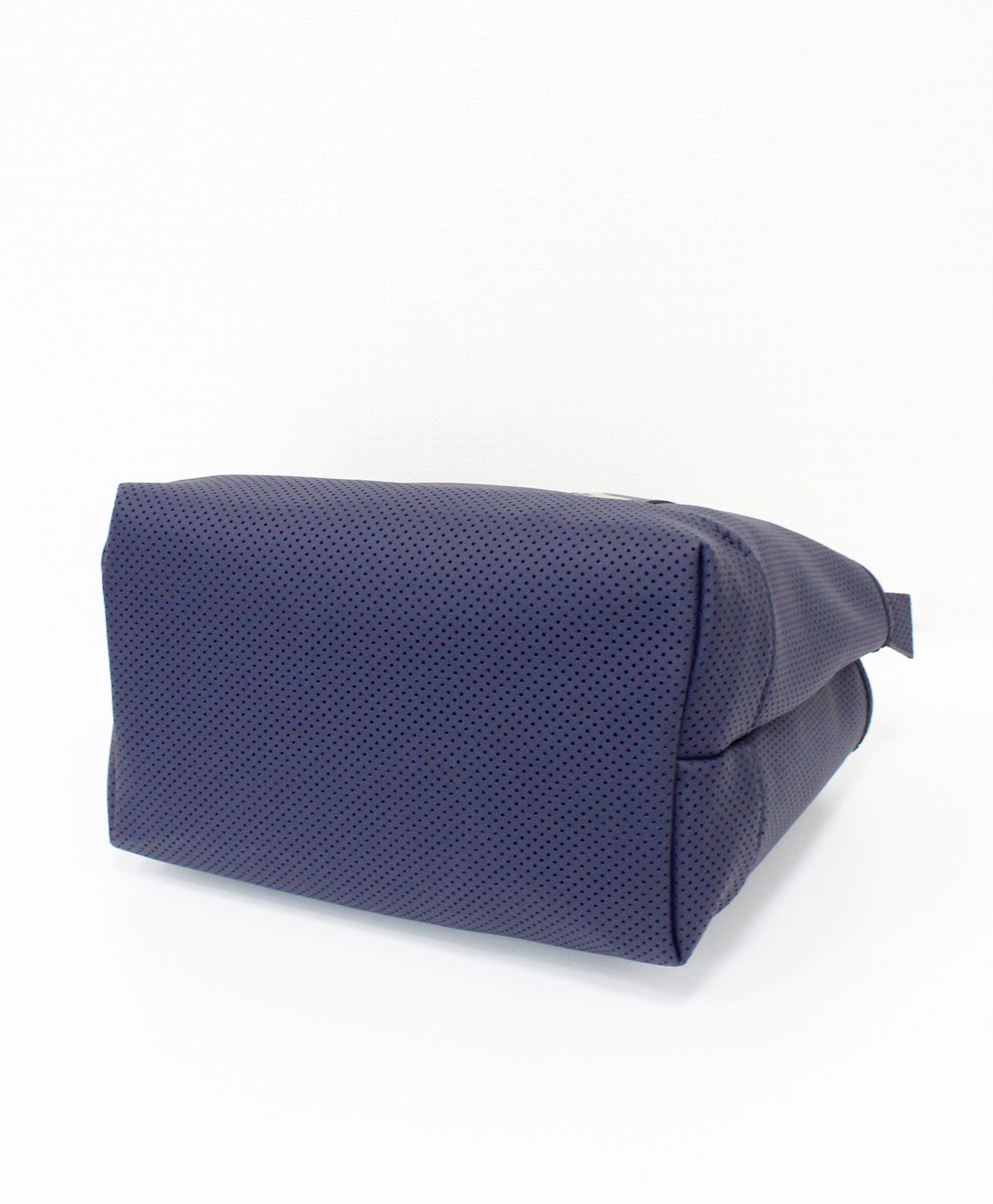 CONTINUA パンチングエシカルレザー パーテーショントートバッグ / ネイビー [MMSG-241110]