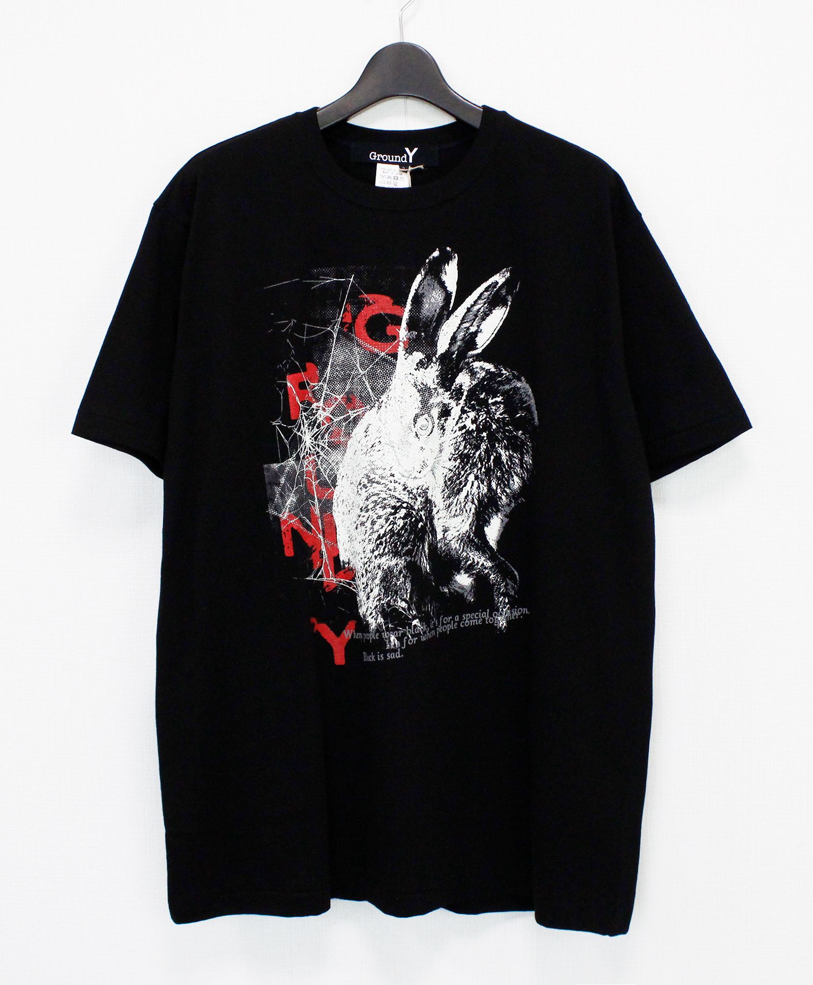 JERSEY RABBIT T-SHIRT / BLACK [GK-T75-070-2]