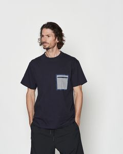 ☆先行予約☆ メッシュトリミングポケットTシャツ  /  Mesh Trimming Pocket Tee / NAVY【CT2605】