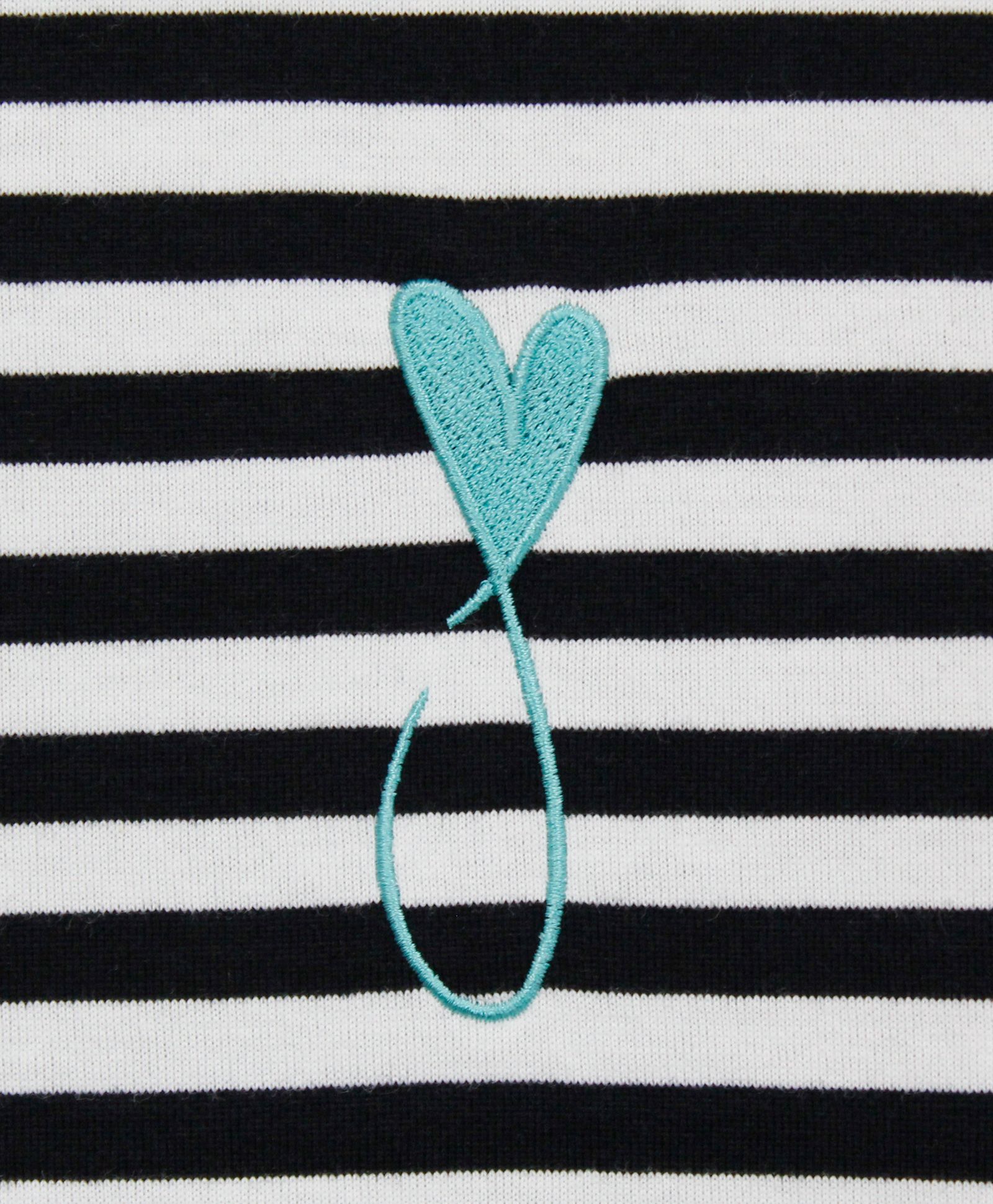 Tシャツ / Tiphanie Border / BLACK x BLUE