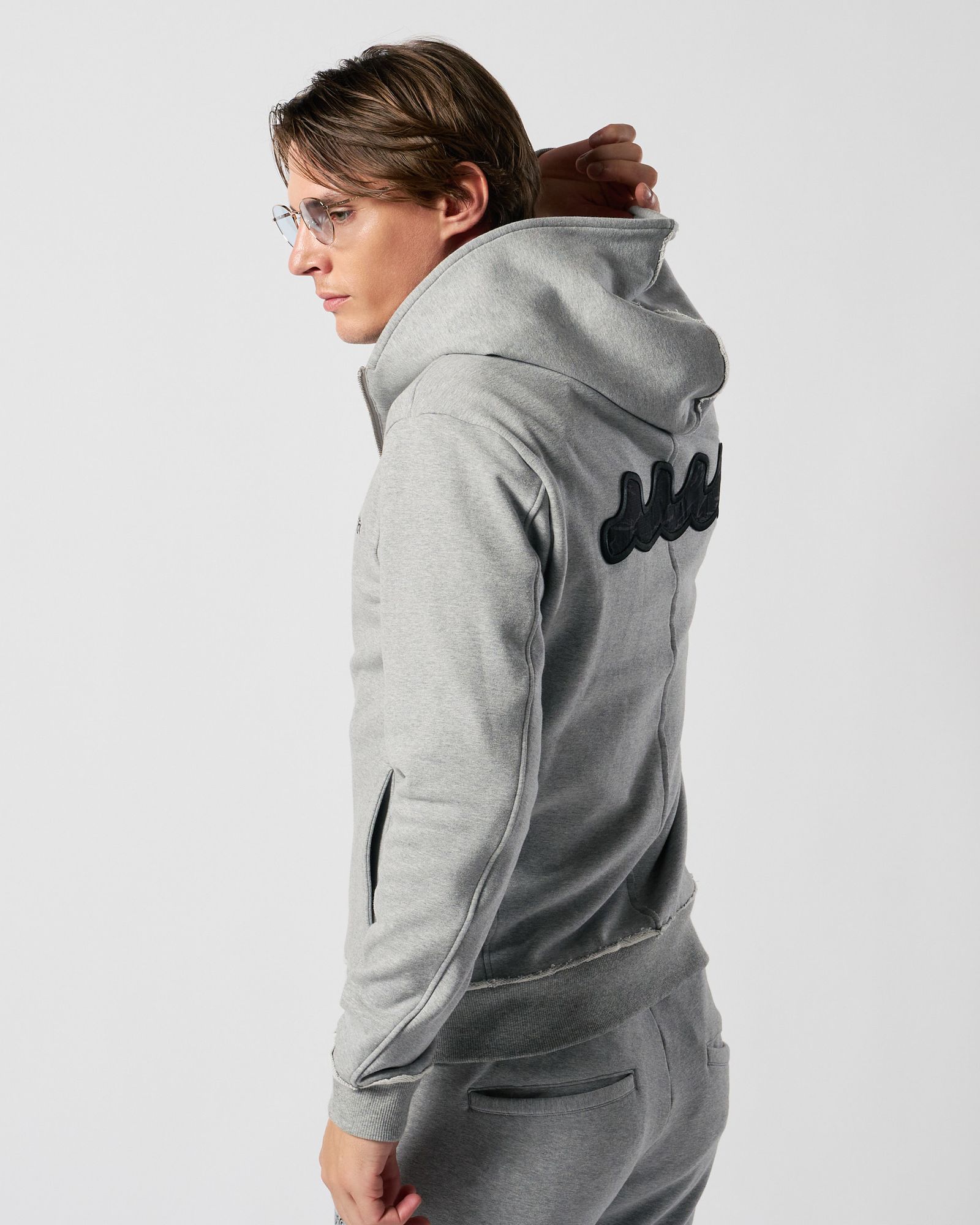 ☆先行予約☆ muta × wjk  / 高密度ストレッチ裏毛リブスウェットパンツ / super urake zip-up parka / T.GRAY [206 mw07j]