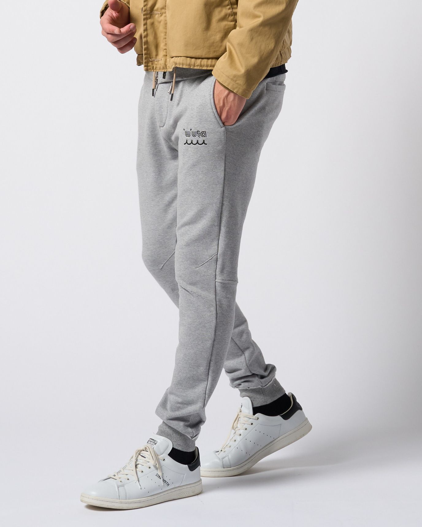 ☆先行予約☆ muta × wjk  / 高密度ストレッチ裏毛リブスウェットパンツ / super urake rib sweat pants / T.GRAY[503 mw07j]