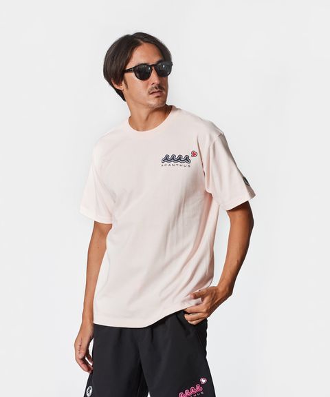 ACANTHUS × muta MARINE / muta sweet logo Tee / Tシャツ / PINK 【MA2526】