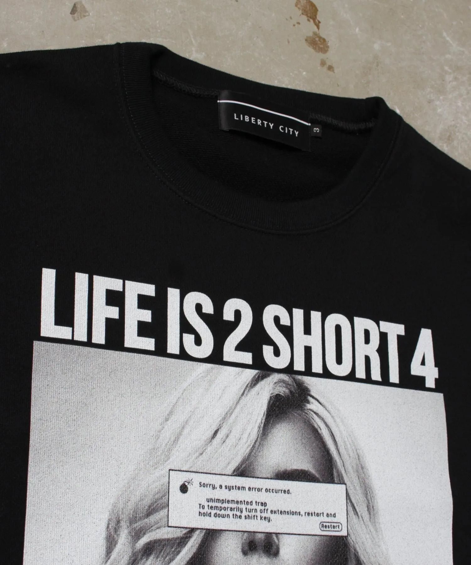 [2 SHORT] ライト・スウェット・クルーネック / トレーナー / BLACK [253230FO]