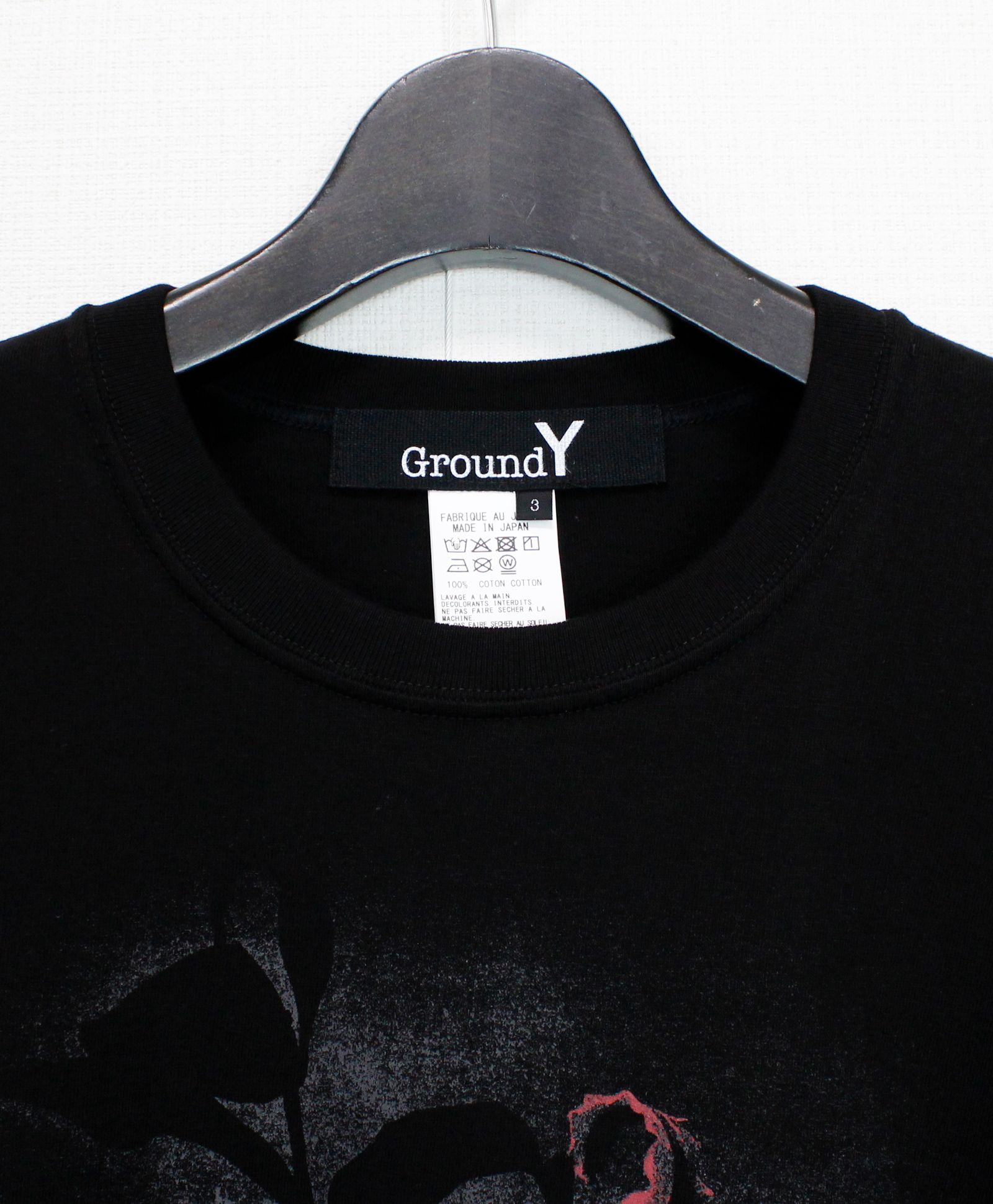 20/COTTON JERSEY LILLY GRAPHIC T-SHIRT / BLACK [GL-T77-070-2-03]