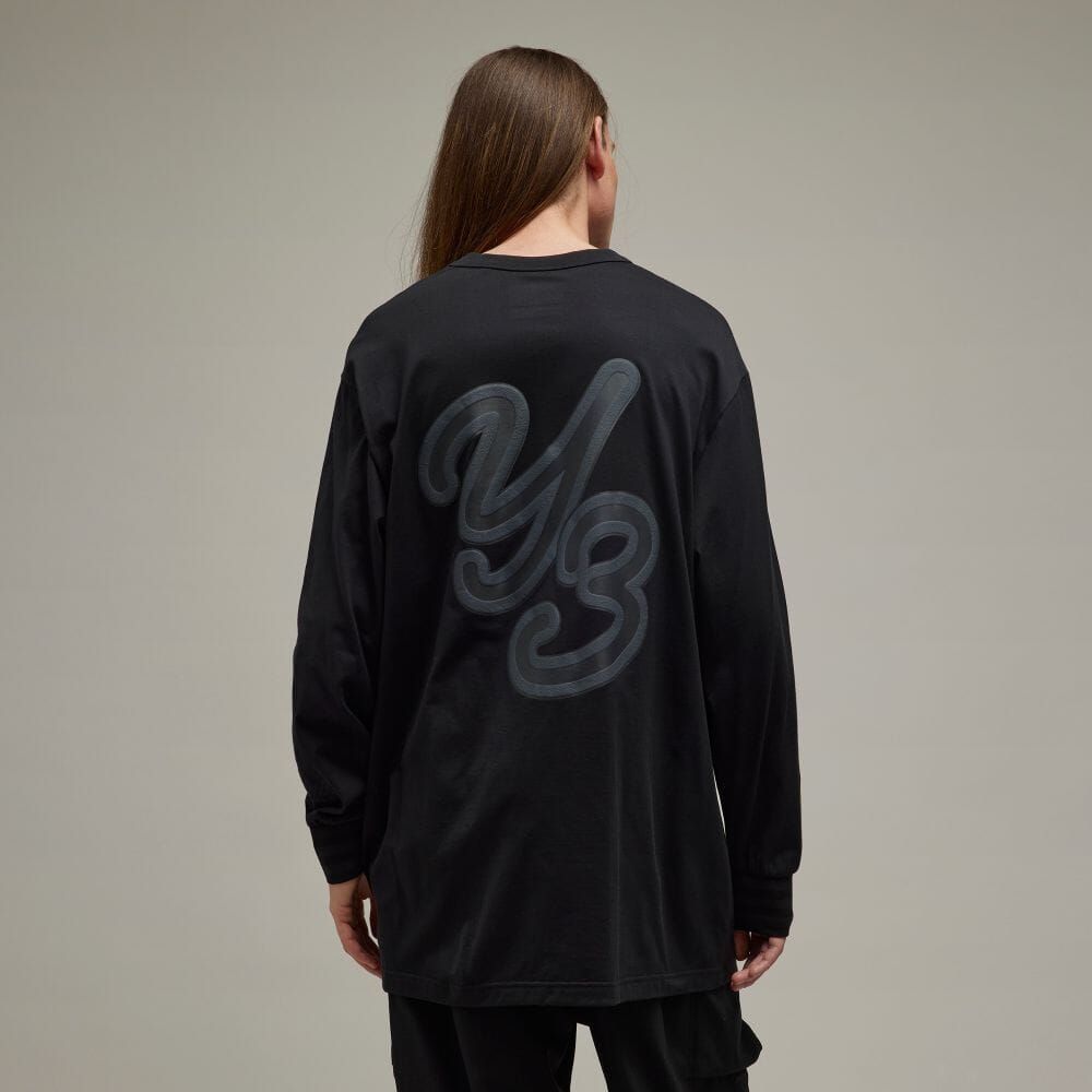 Y-3 - グラフィックTシャツ / Y-3 GRAPHIC LONG SLEEVE TEE / BLACK