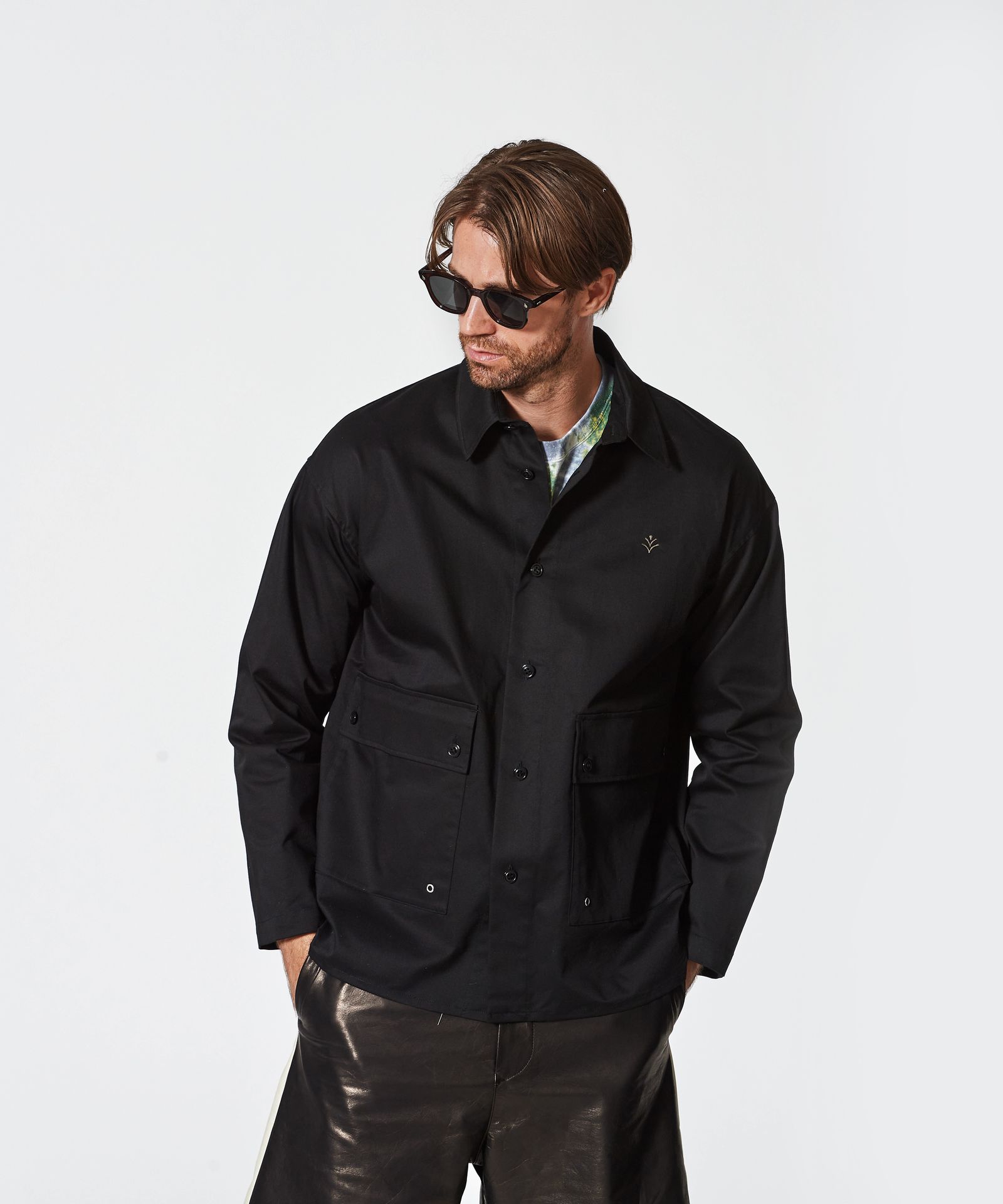 Military Shirt Jacket / ミリタリーシャツジャケット / BLACK【JK2501】