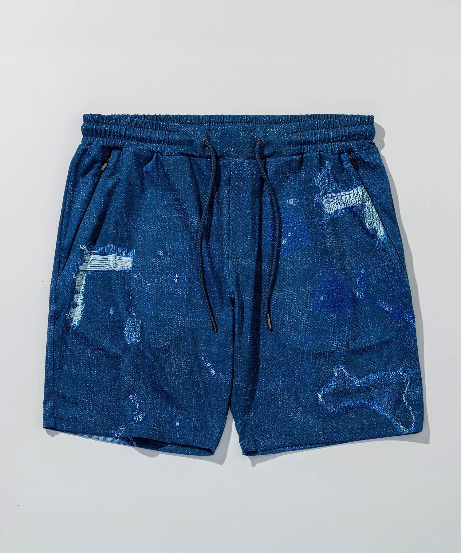 ダメージデニムラッシュガードショーツ / インディゴ【USB-26043】