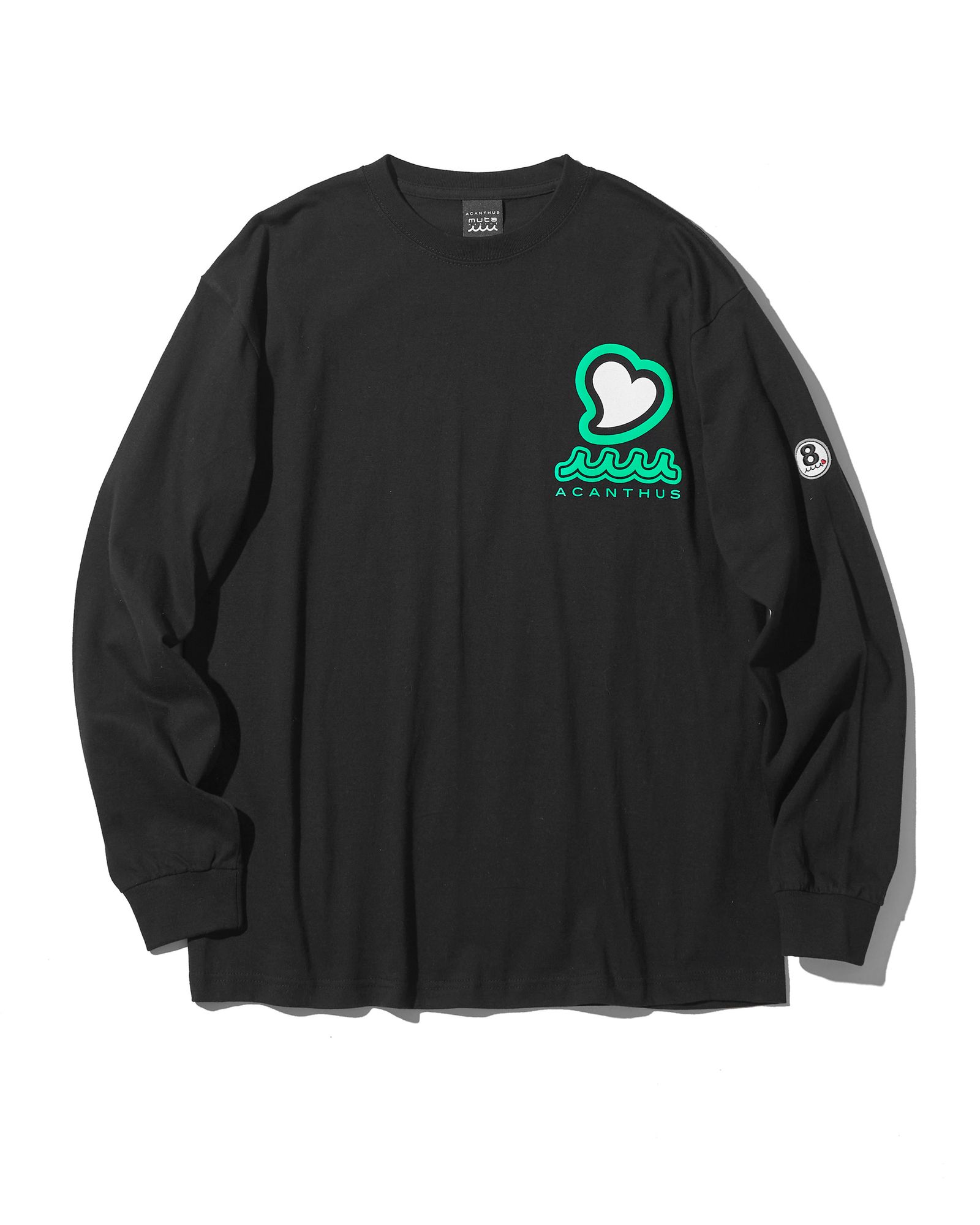 ☆先行予約販売2025年9月下旬～10月下旬頃入荷予定☆ ACANTHUS × muta MARINE / muta sweet muta L/S Tee / ロンT / BLACK 【MA2547】
