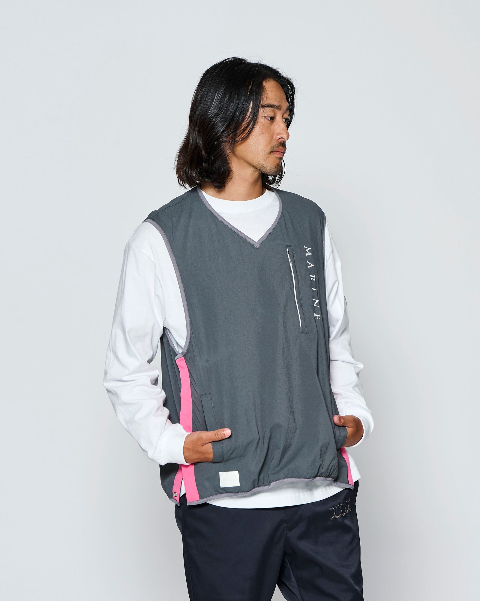 ☆先行予約☆muta MARINE × ACANTHUS  / フィールドベスト /  Field Vest / GREY【MA2722】