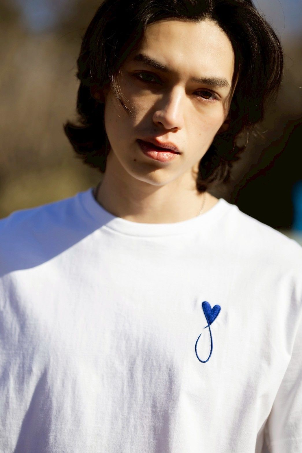 Tシャツ / Tiphanie / WHITE x Royal BLUE
