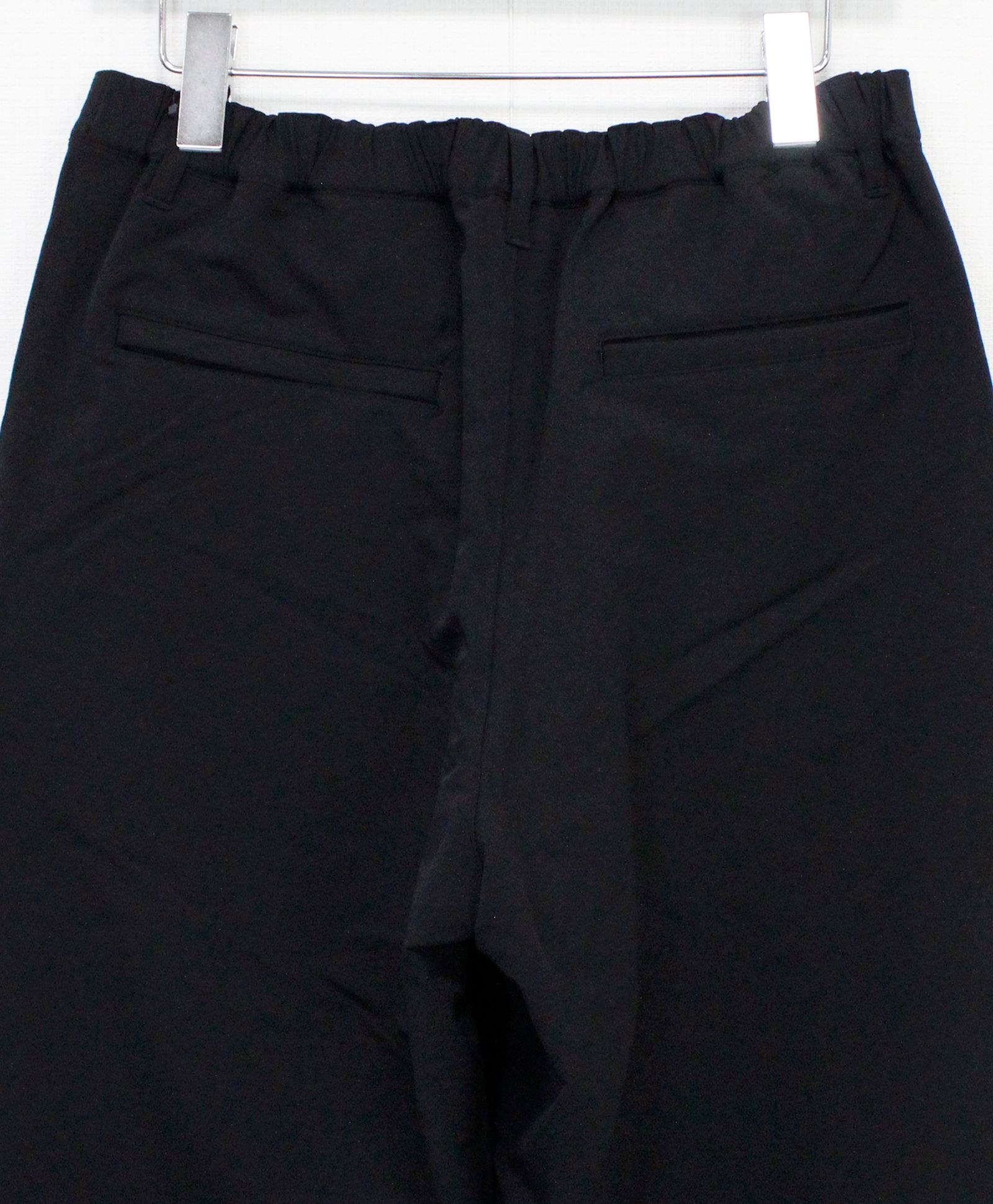 N/Peダブルクロスストレッチ ワンタックワイドパンツ / ブラック [66003]