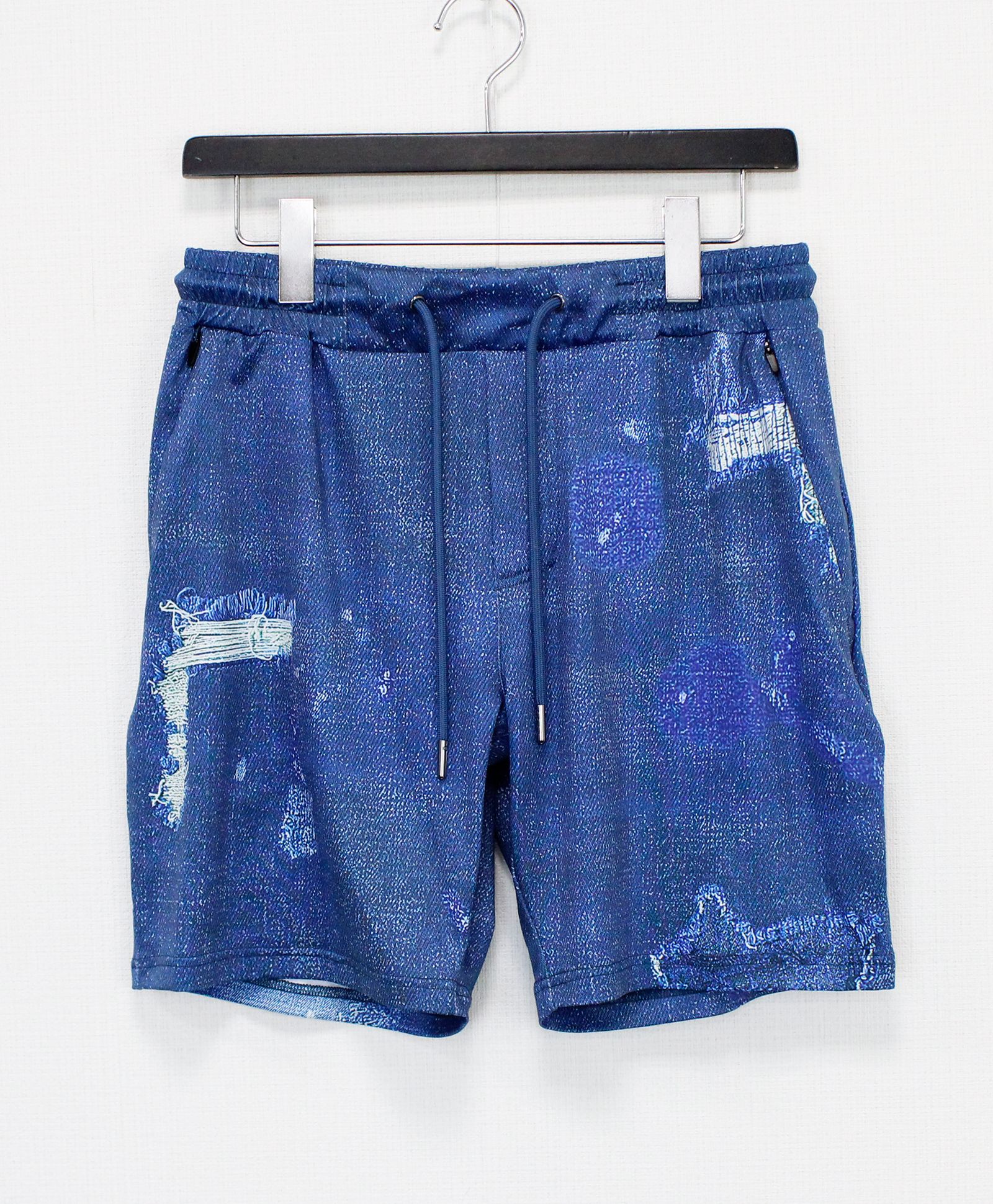 ダメージデニムラッシュガードショーツ / インディゴ【USB-26043】