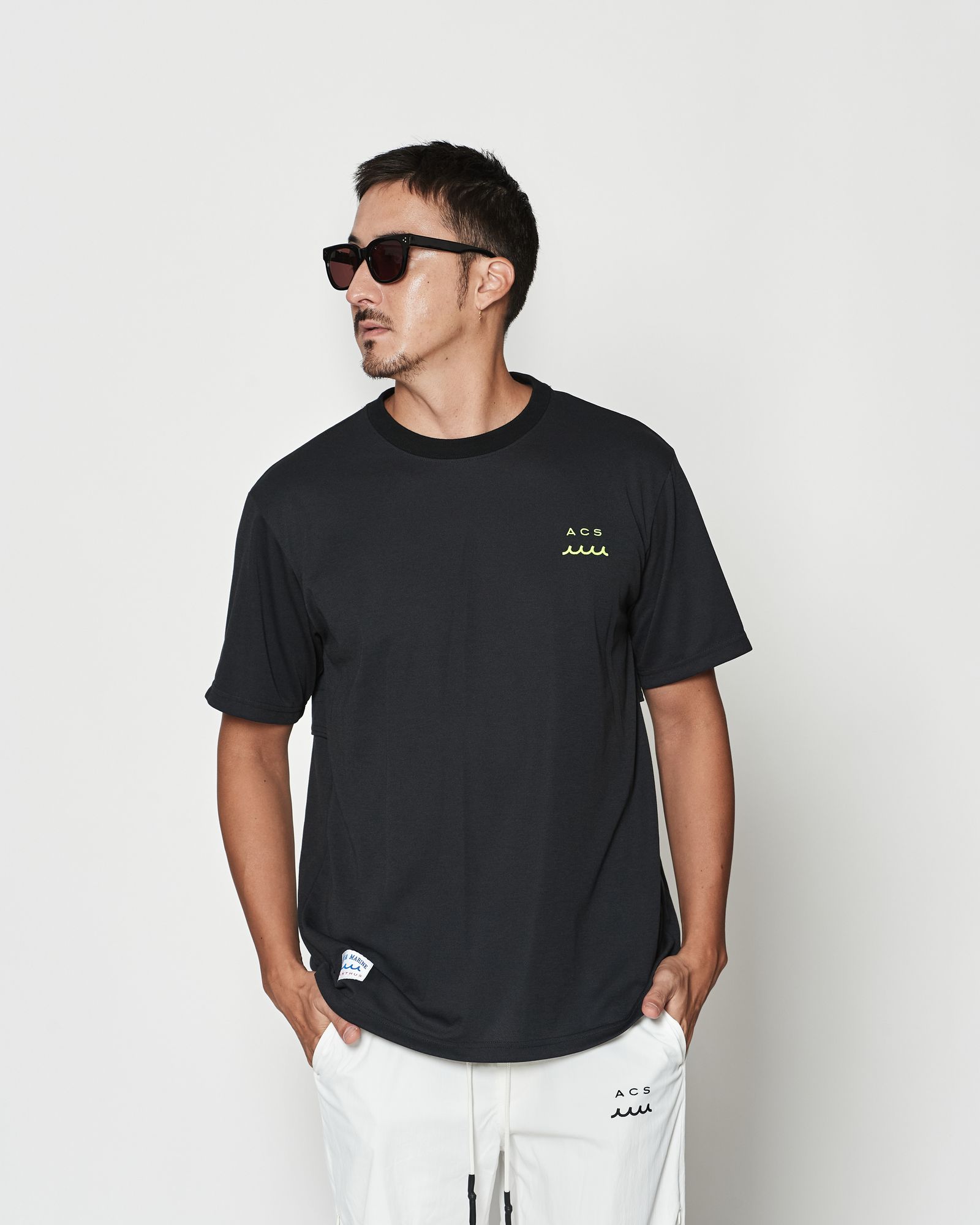 ☆先行予約☆muta MARINE × ACANTHUS  / ベンチレーションTシャツ  /  Ventilation Tee / BLACK【MA2617】
