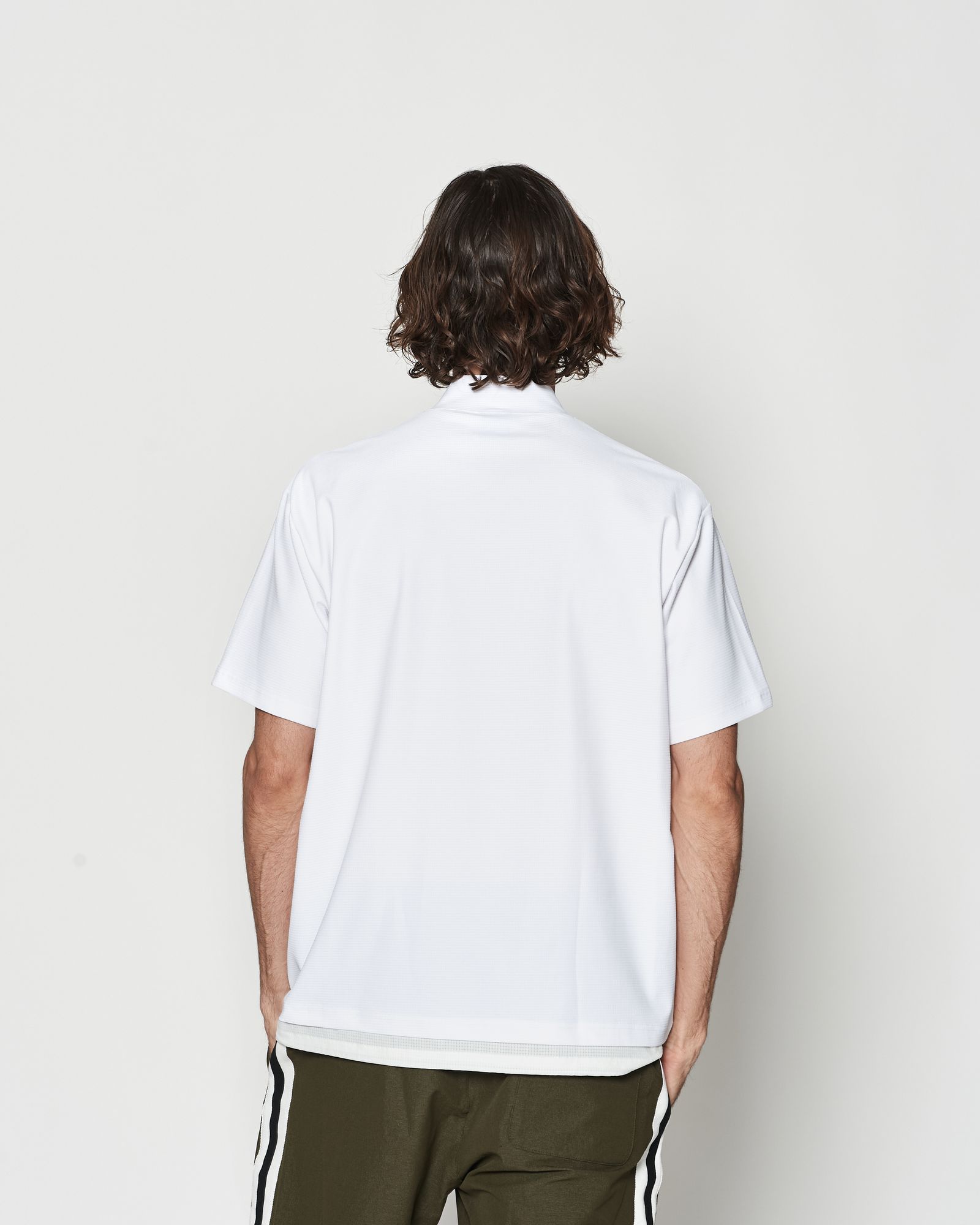 ☆先行予約☆muta MARINE × ACANTHUS  / メッシュモックネックTシャツ / Mesh Mockneck S/S Top / WHITE【MA2618】
