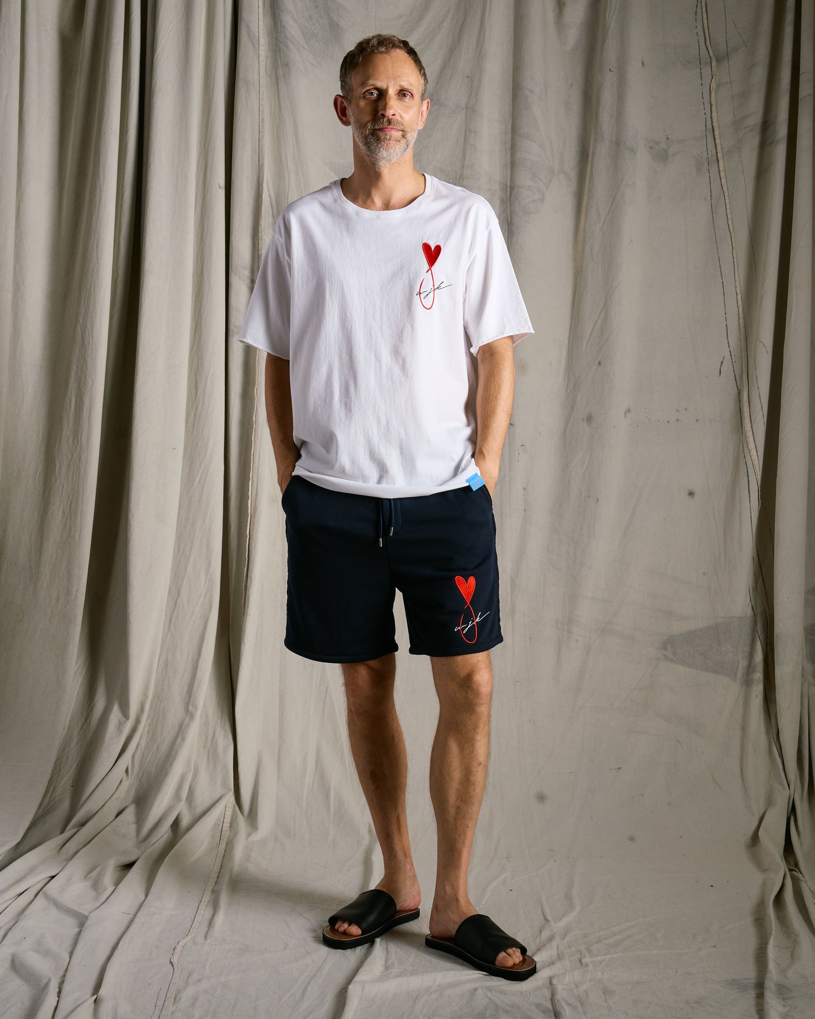 ☆先行予約☆Maison Honoré Paris× wjk  / ハートフィッシュ カットオフ 半袖Tシャツ / heart fish cut-off S/S / white×red【710 hw01k】