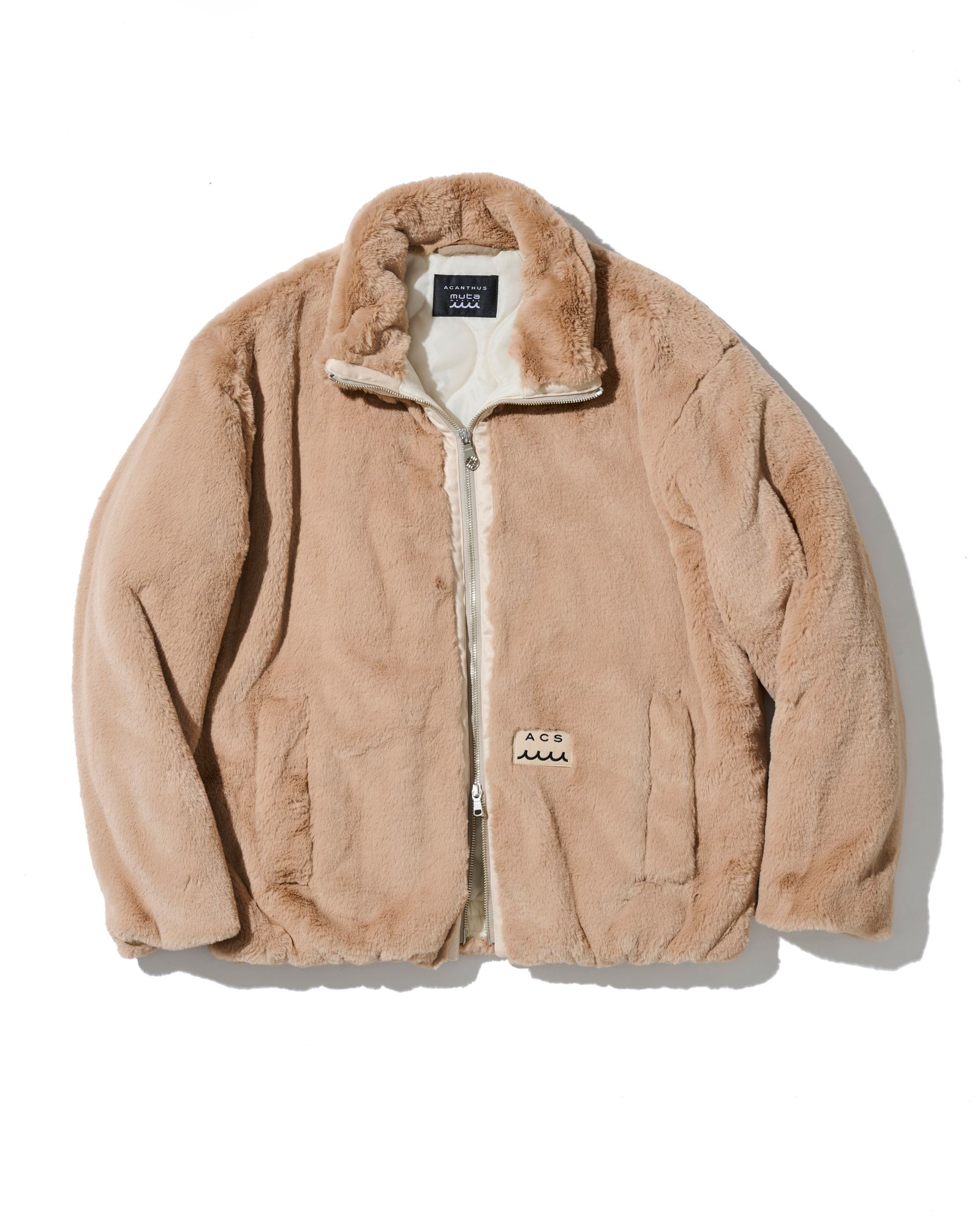 ☆先行予約☆ muta MARINE × ACANTHUS / フェイクファージャケット / Faux Fur Jacket / BEIGE 【MA2650】