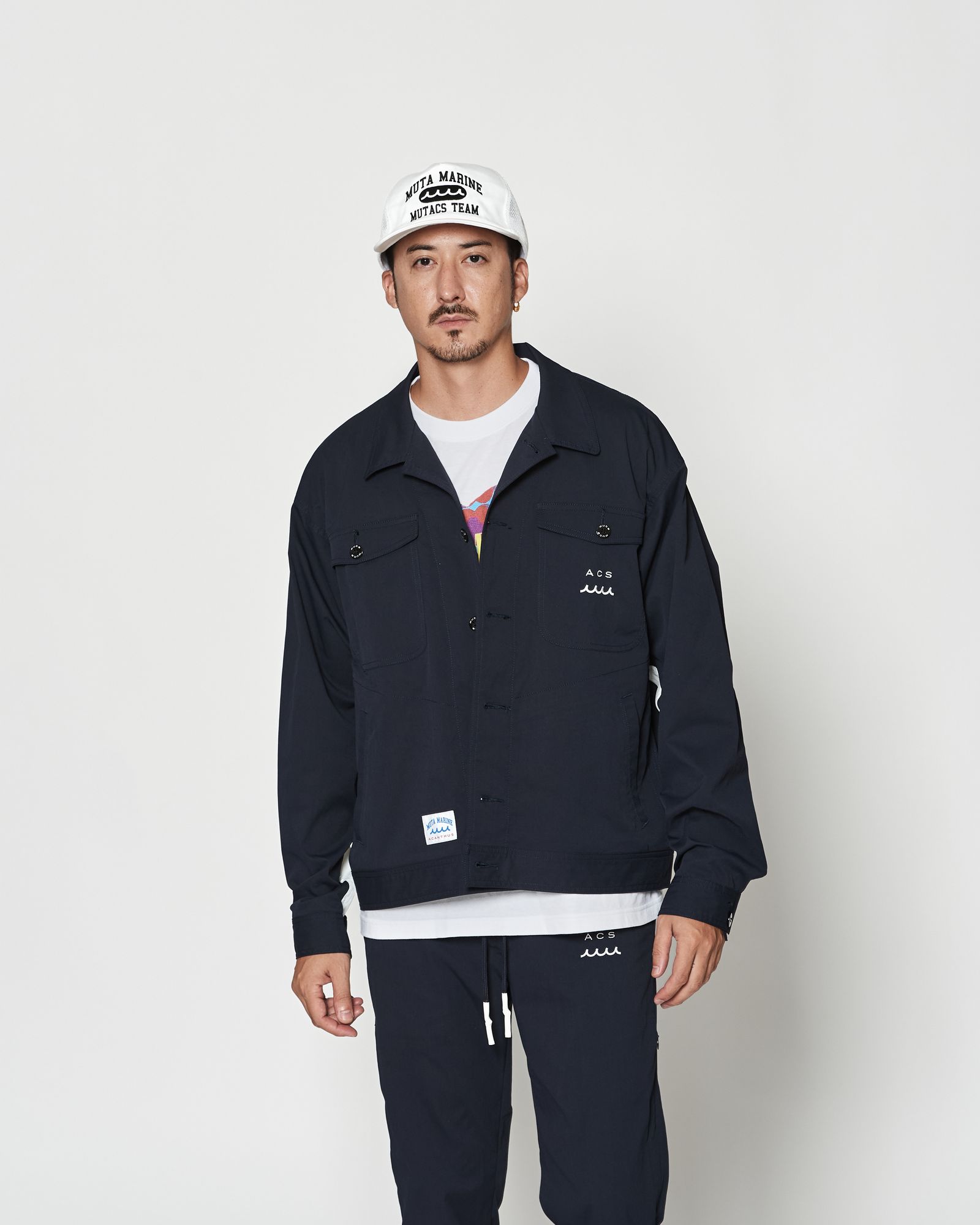 ☆先行予約☆muta MARINE × ACANTHUS  / トラッカージャケット / Trucker Jacket / NAVY 【MA2601】