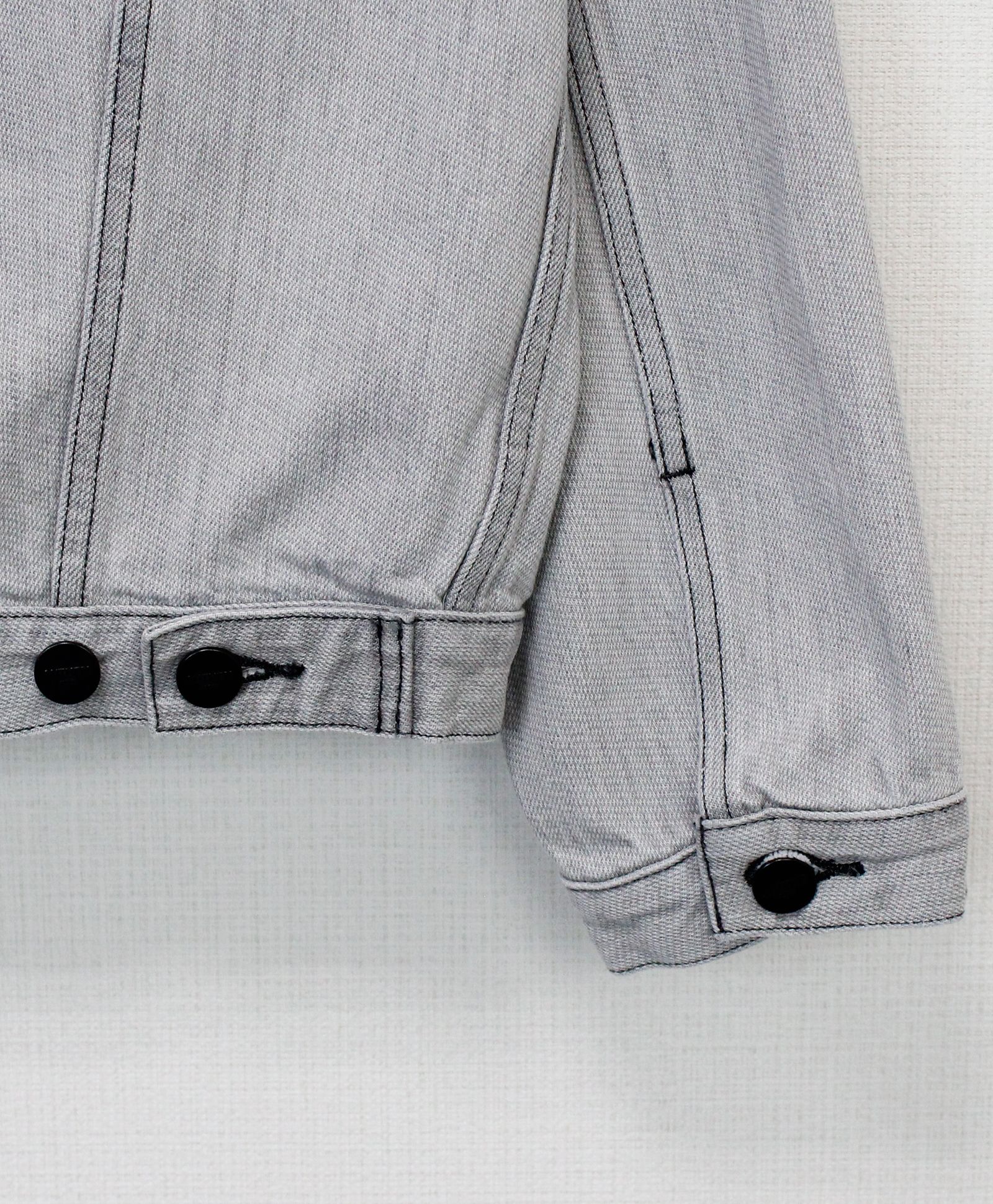 "ターク" トラッカージャケット / "TURK" TRUCKER JACKET BK  / LIGHT GRAY [AUT-095B-106]