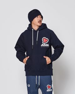 ☆先行予約販売2025年9月下旬～10月下旬頃入荷予定☆ ACANTHUS × muta MARINE / muta sweet muta Hooded Sweatshirts / パーカー / NAVY 【MA2545】