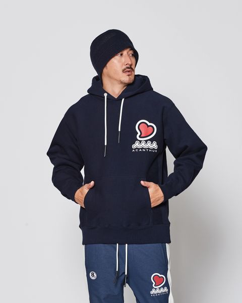 muta(ムータ) - ☆先行予約販売2025年9月下旬～10月下旬頃入荷予定☆ ACANTHUS × muta MARINE / muta sweet muta Hooded Sweatshirts / パーカー / NAVY 【MA2545】