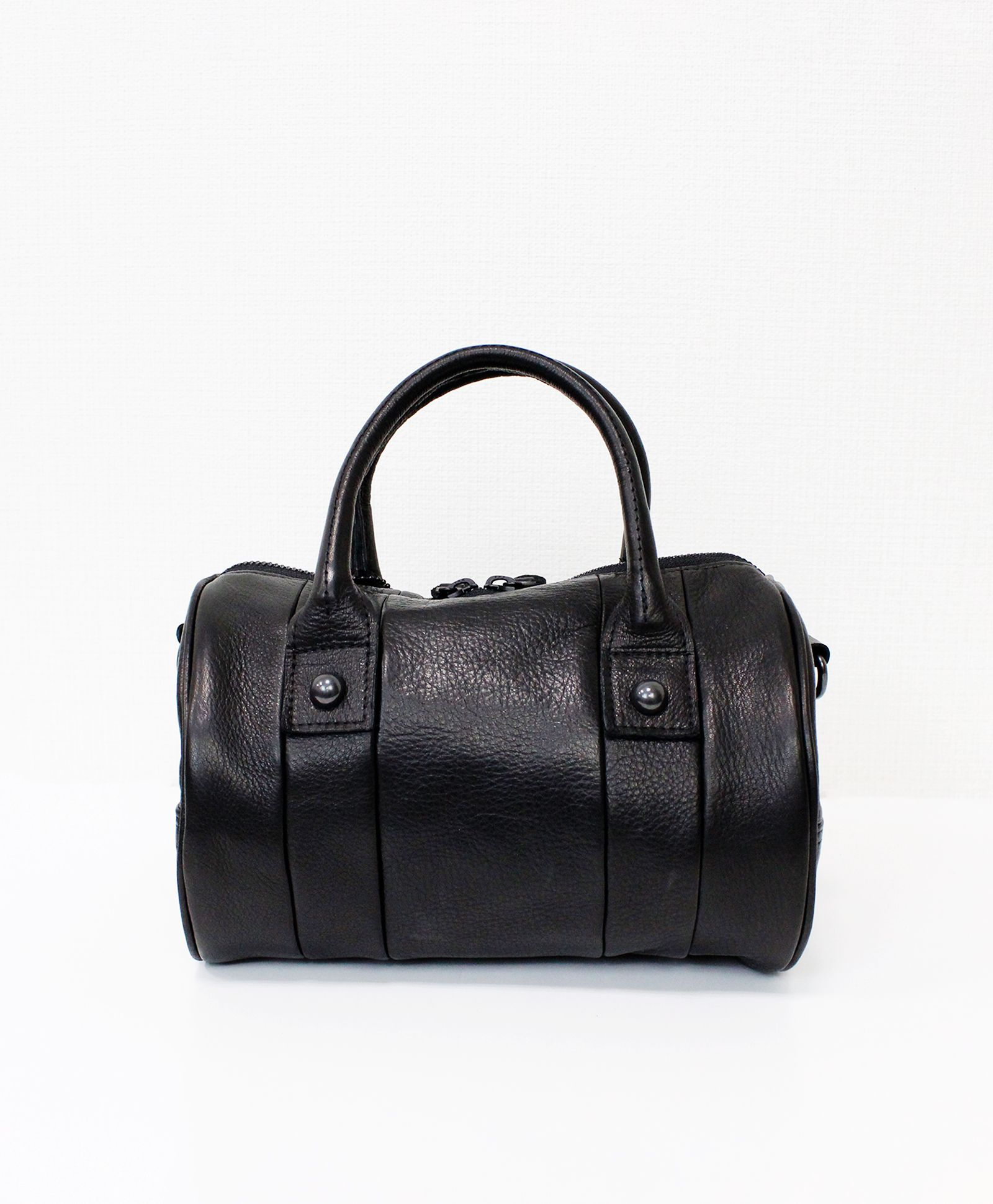 オイルドカウレザー・ミニミニボストンショルダーバッグ / Oiled Cow Leather Mini mini Sholder BOSTON BAG / B-BLACK [DCD-01515 B-BK]