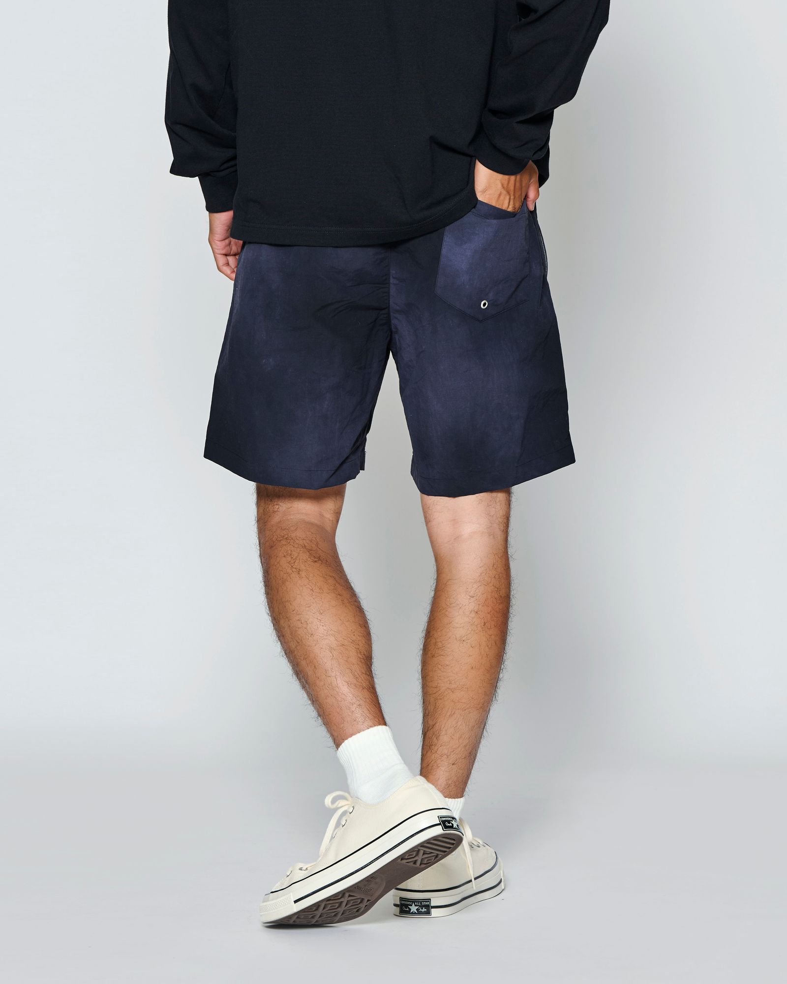 ☆先行予約☆muta MARINE × ACANTHUS  / Wネームロゴショーツ /  W-name logo S/S shorts / BLACK【MA2729】