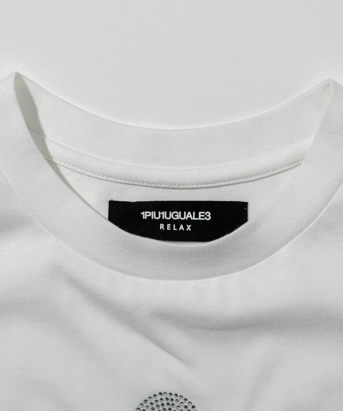【ミッキーマウス】【ミッキーマウス】グラデーションラインストーン半袖Tシャツツ / ホワイト【UST-25136】