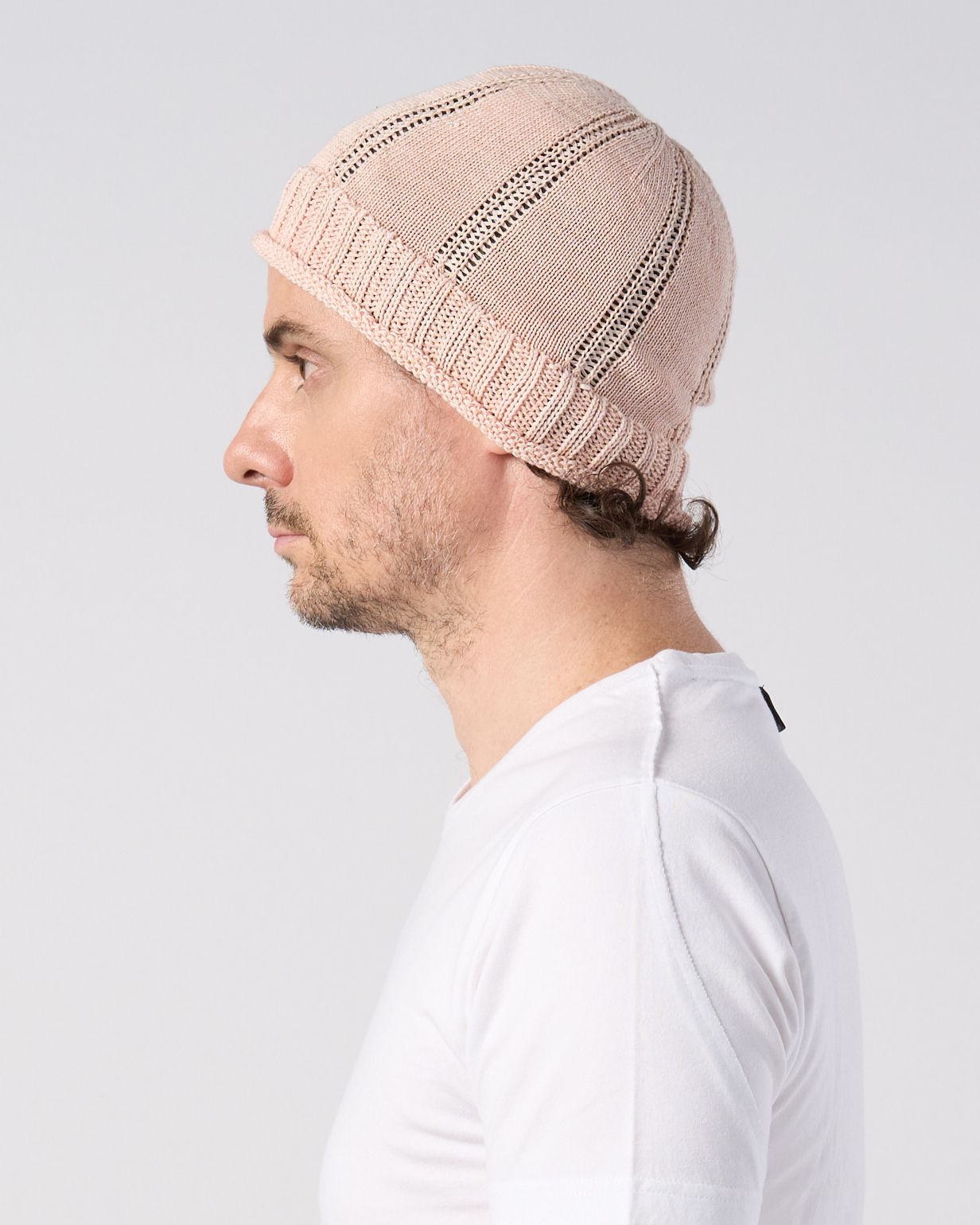☆先行予約☆ wjk  / ストライプニットビーニー / ニットキャップ / GIMA stripe knit beanie / dust pink【8004 kw86k】