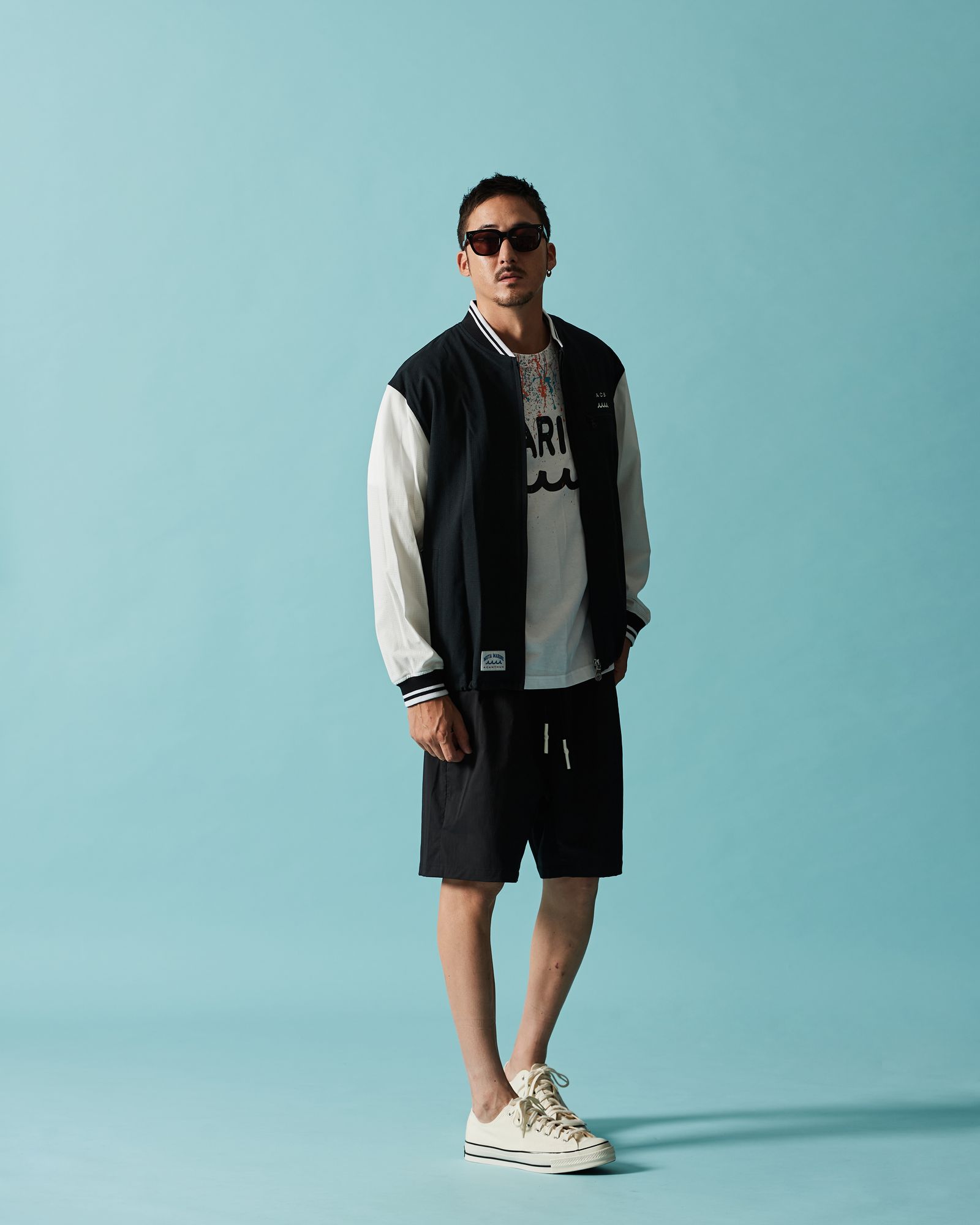 ☆先行予約☆muta MARINE × ACANTHUS  / Dot Air®ベンチレーションジャケット / Dot Air® Ventilation Jacket / BLACK WHITE【MA2603】