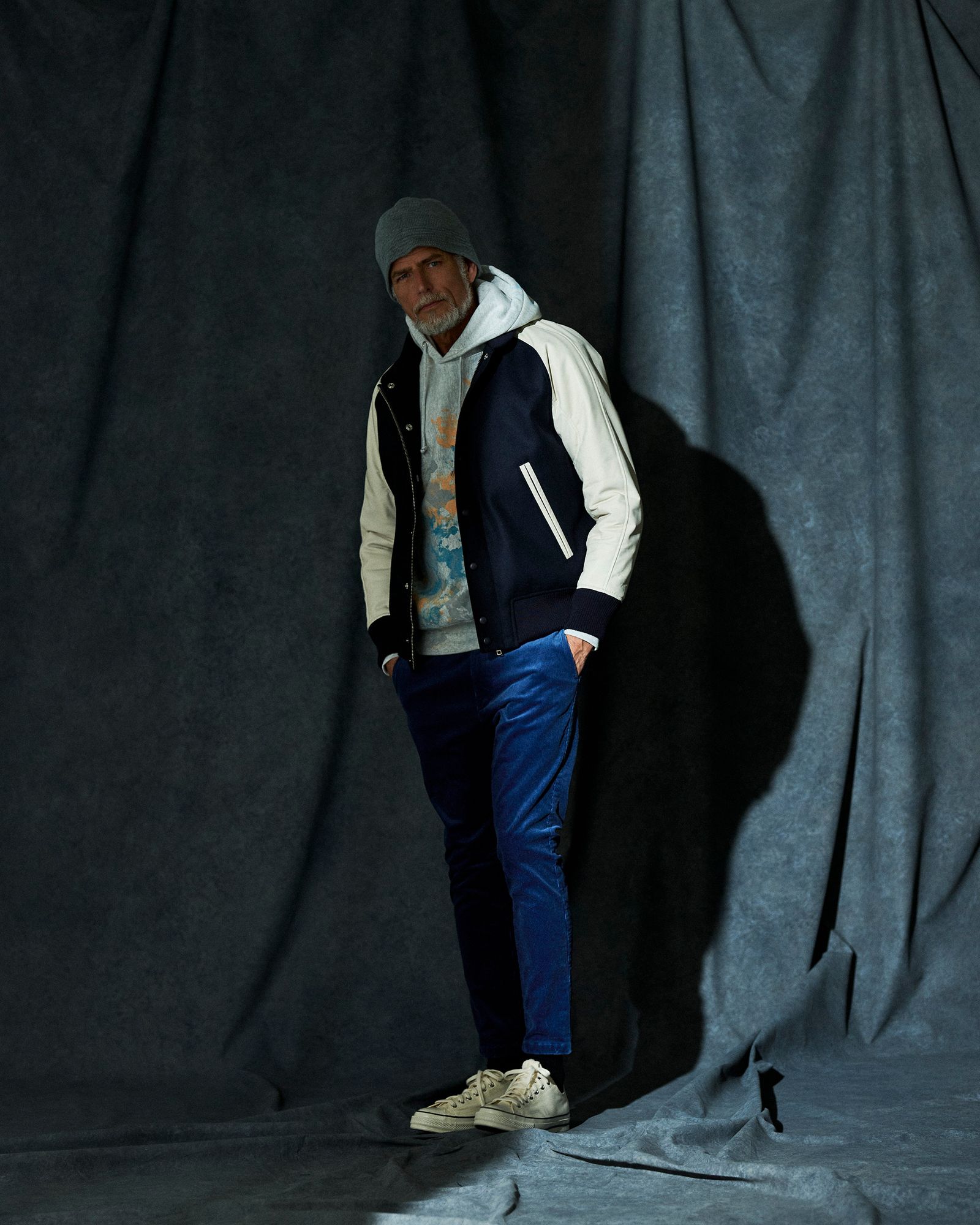 ☆先行予約販売☆  Studium Jacket / スタジアムジャケット / NAVY WHITE 【ST2301】