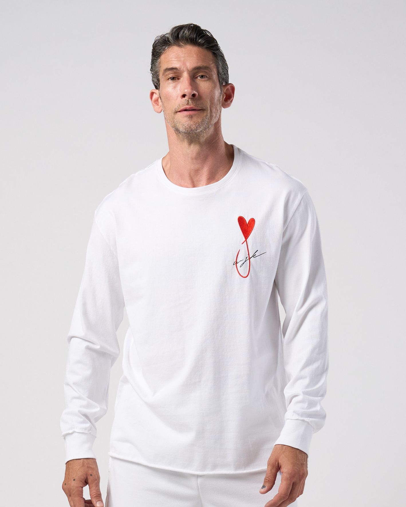 ☆先行予約☆Maison Honoré Paris× wjk  / ハートフィッシュ カットオフ 長袖Tシャツ / heart fish cut-off L/S / white×red【711 hw01k】